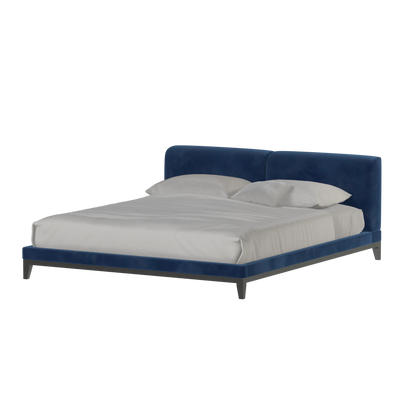 Infinity Upholstered Double Bed with Elegant Headboard