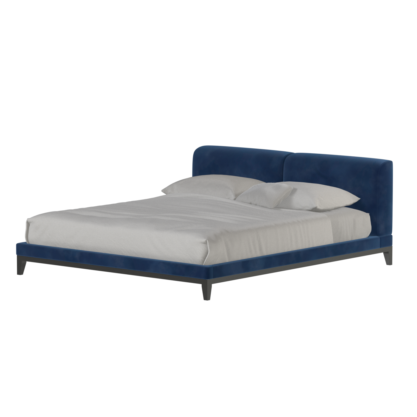 Infinity Upholstered Double Bed with Elegant Headboard