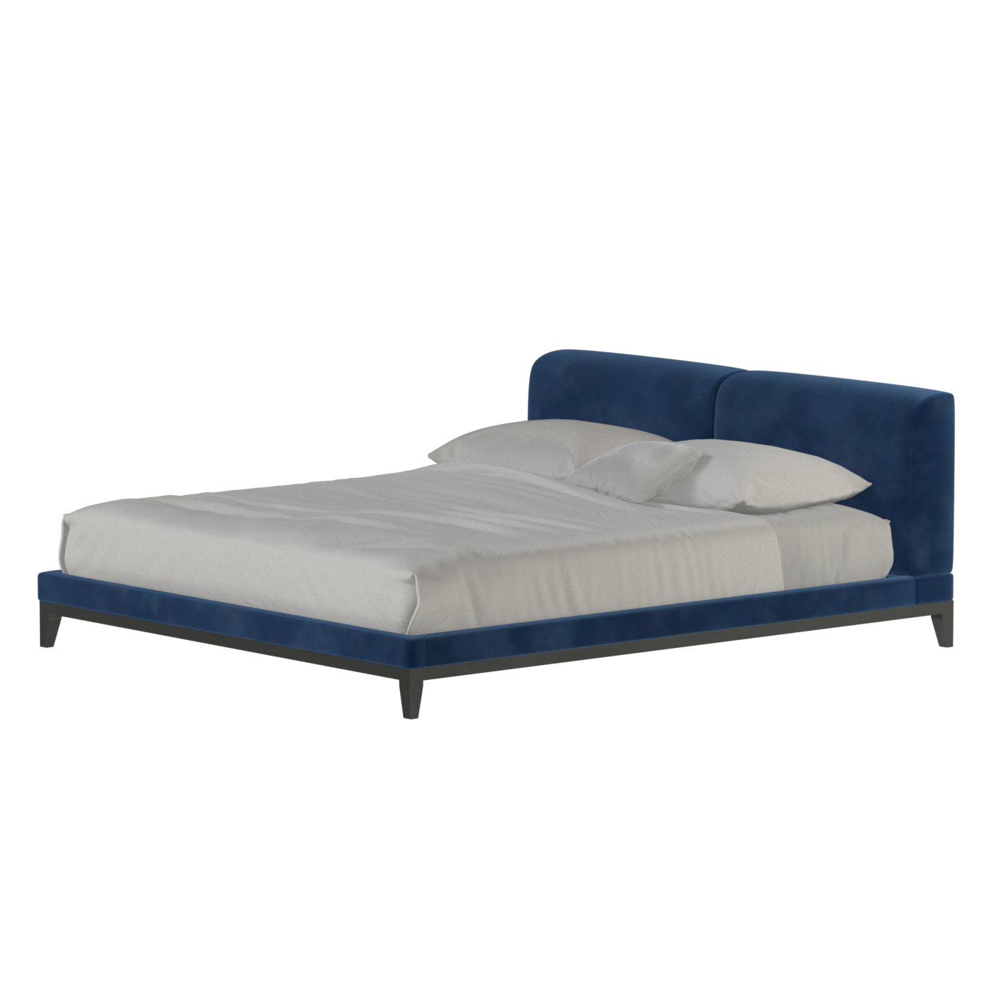 Infinity Upholstered Double Bed with Elegant Headboard