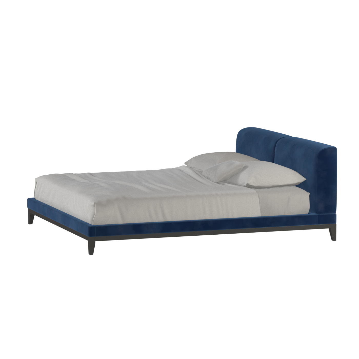 Infinity Upholstered Double Bed with Elegant Headboard