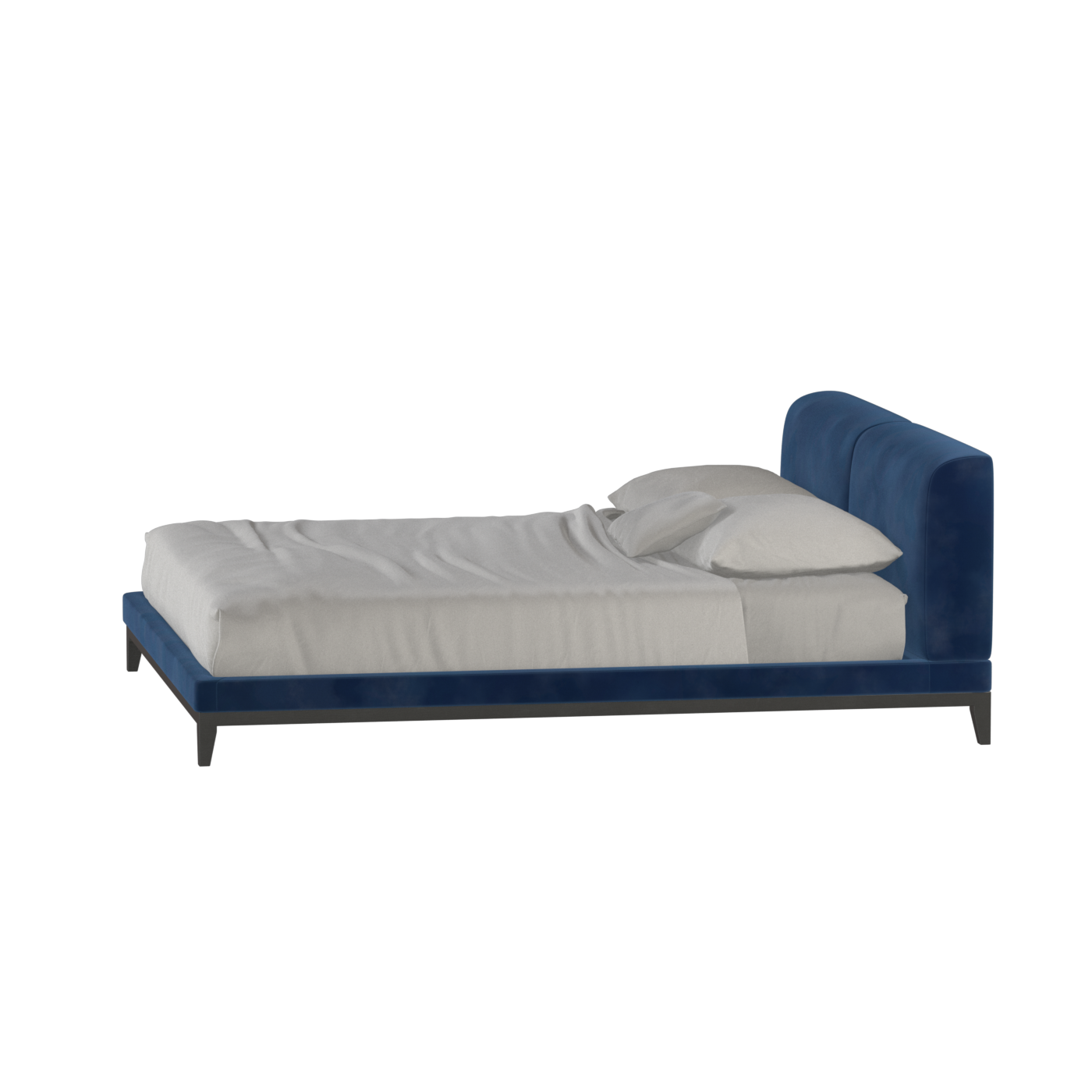 Infinity Upholstered Double Bed with Elegant Headboard