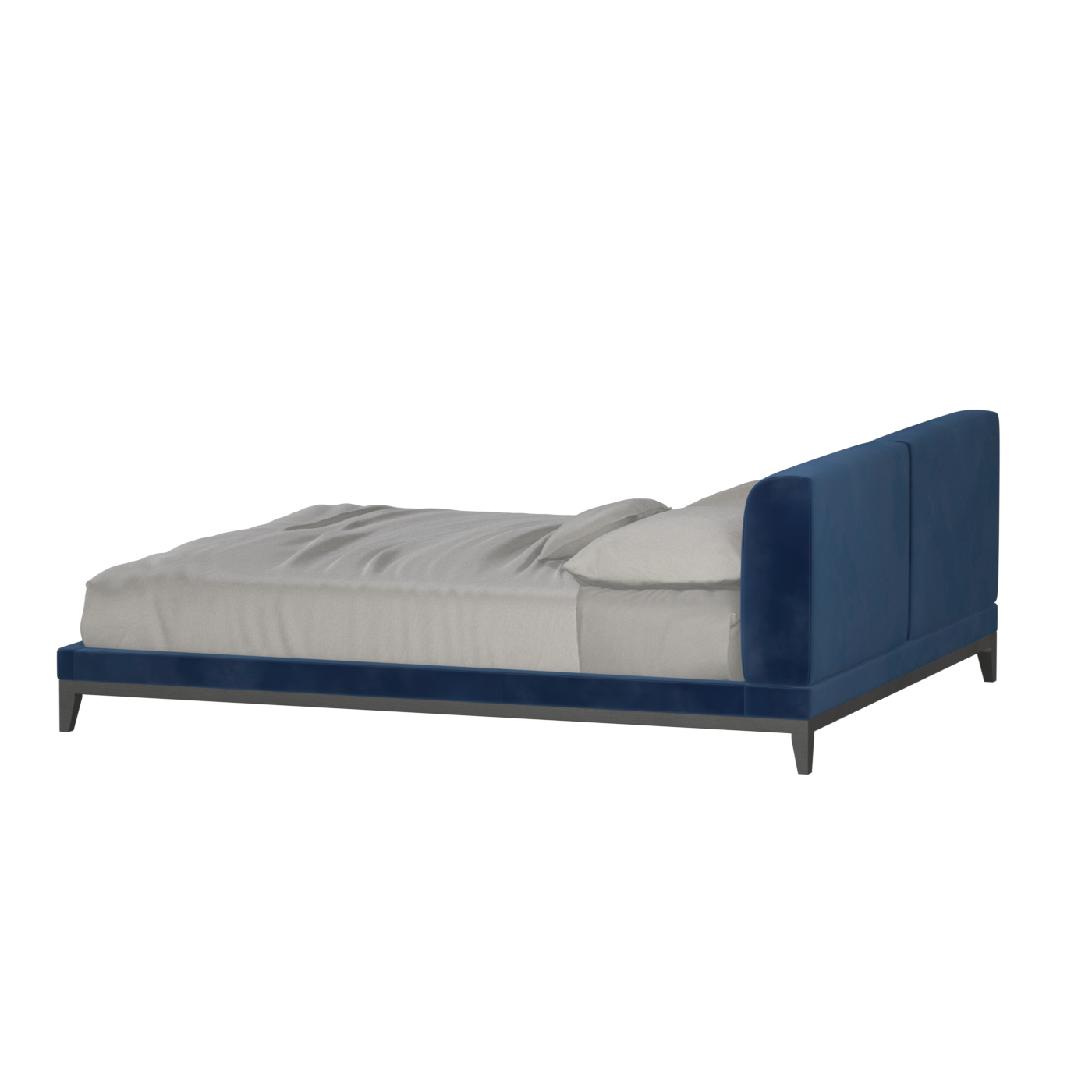 Infinity Upholstered Double Bed with Elegant Headboard