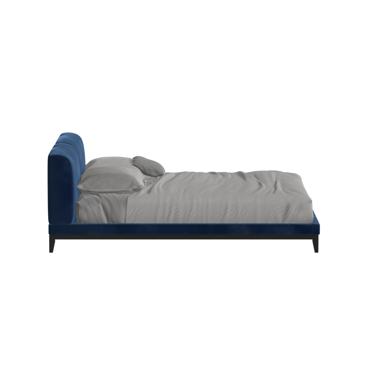 Infinity Upholstered Double Bed with Elegant Headboard