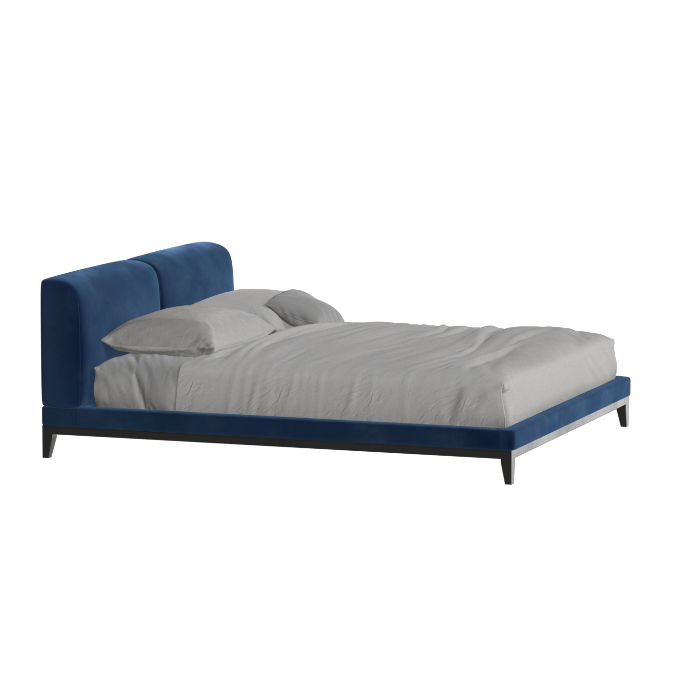 Infinity Upholstered Double Bed with Elegant Headboard