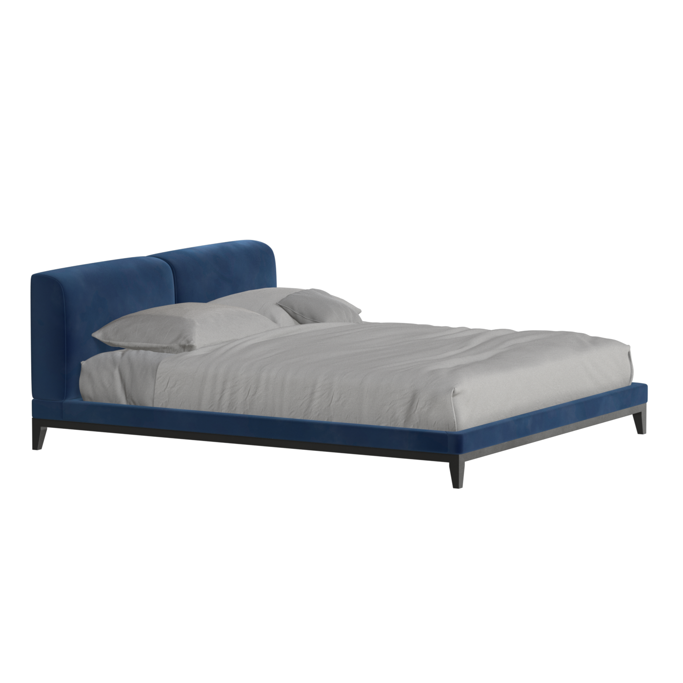 Infinity Upholstered Double Bed with Elegant Headboard
