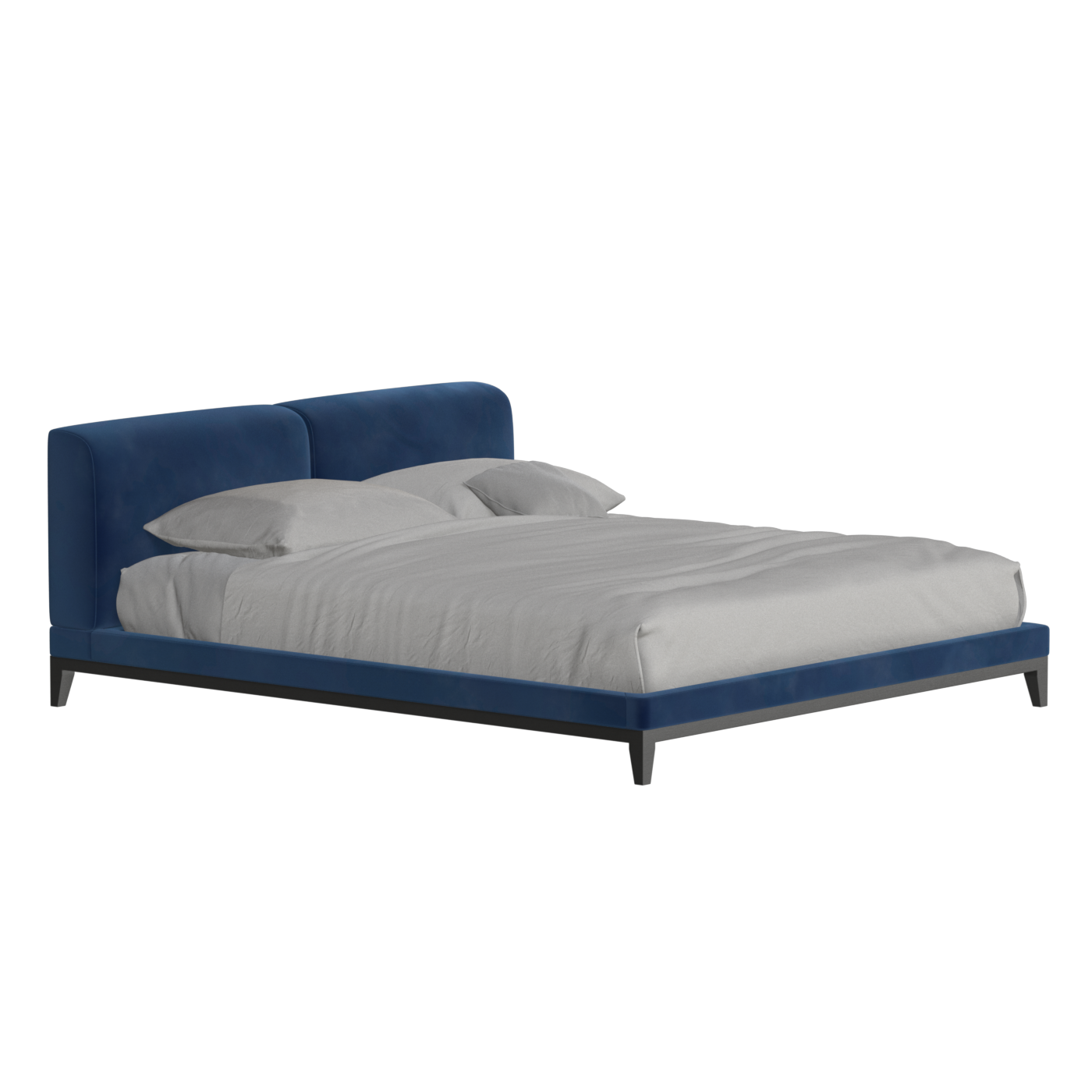 Infinity Upholstered Double Bed with Elegant Headboard