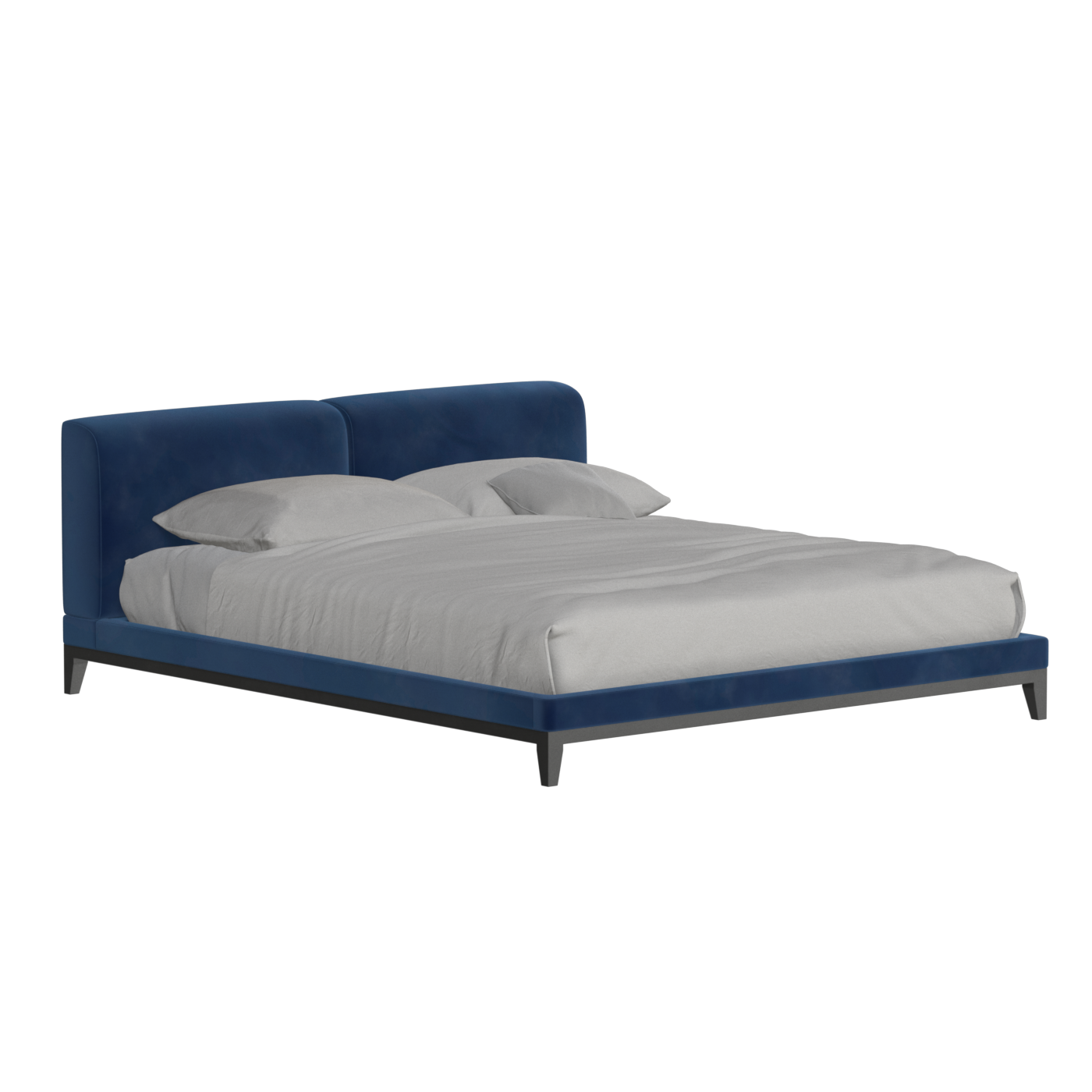 Infinity Upholstered Double Bed with Elegant Headboard