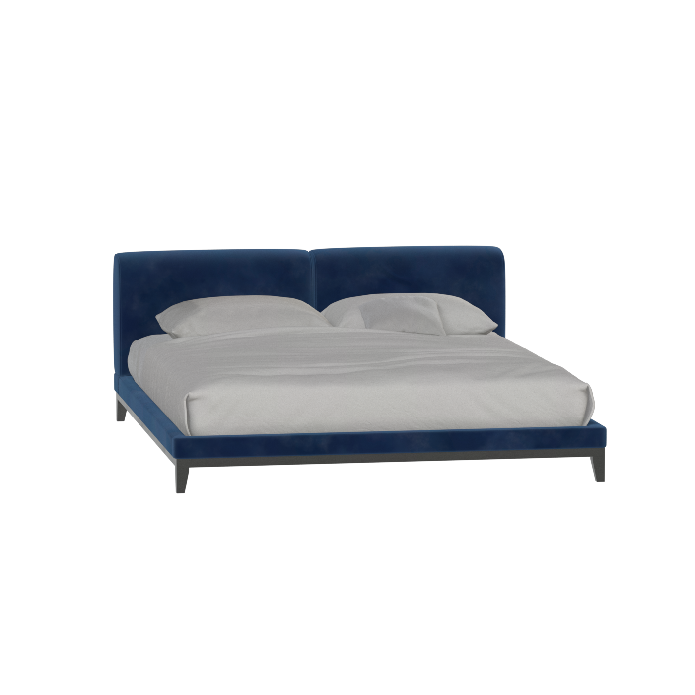 Infinity Upholstered Double Bed with Elegant Headboard