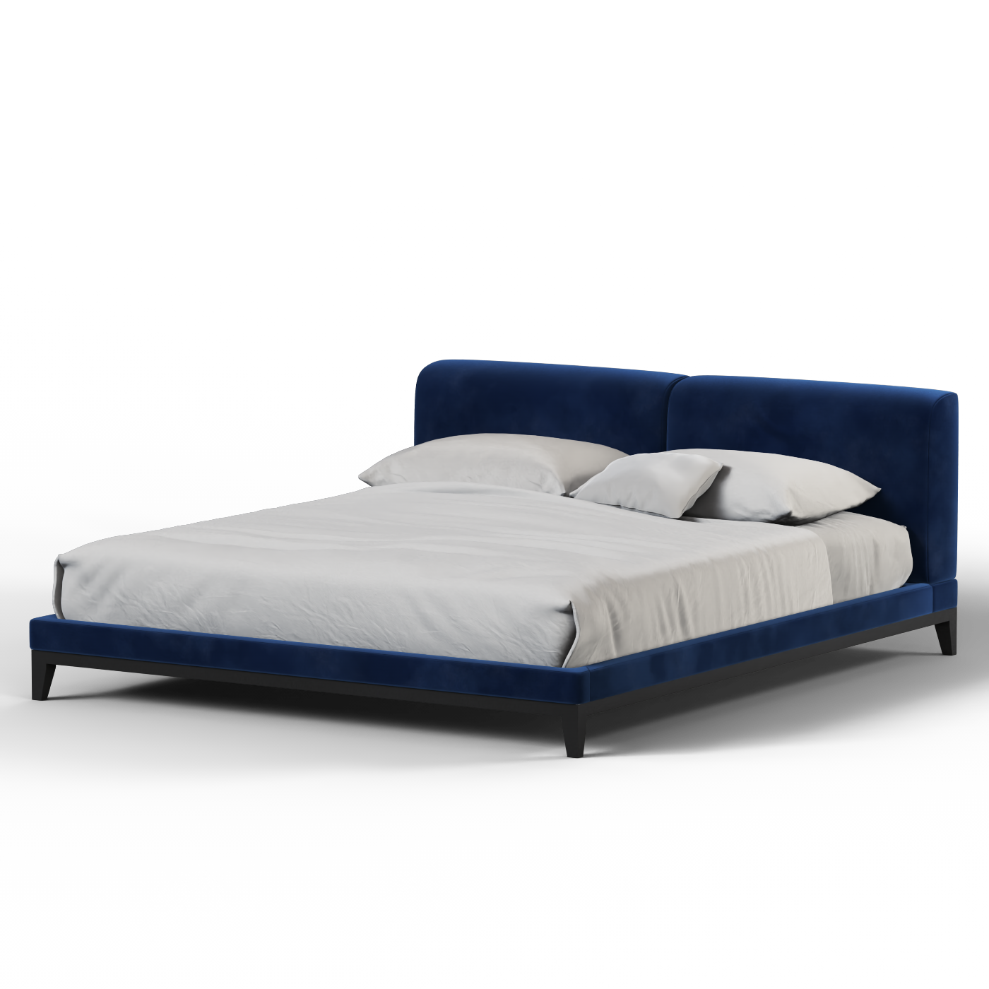 Infinity Upholstered Double Bed with Elegant Headboard