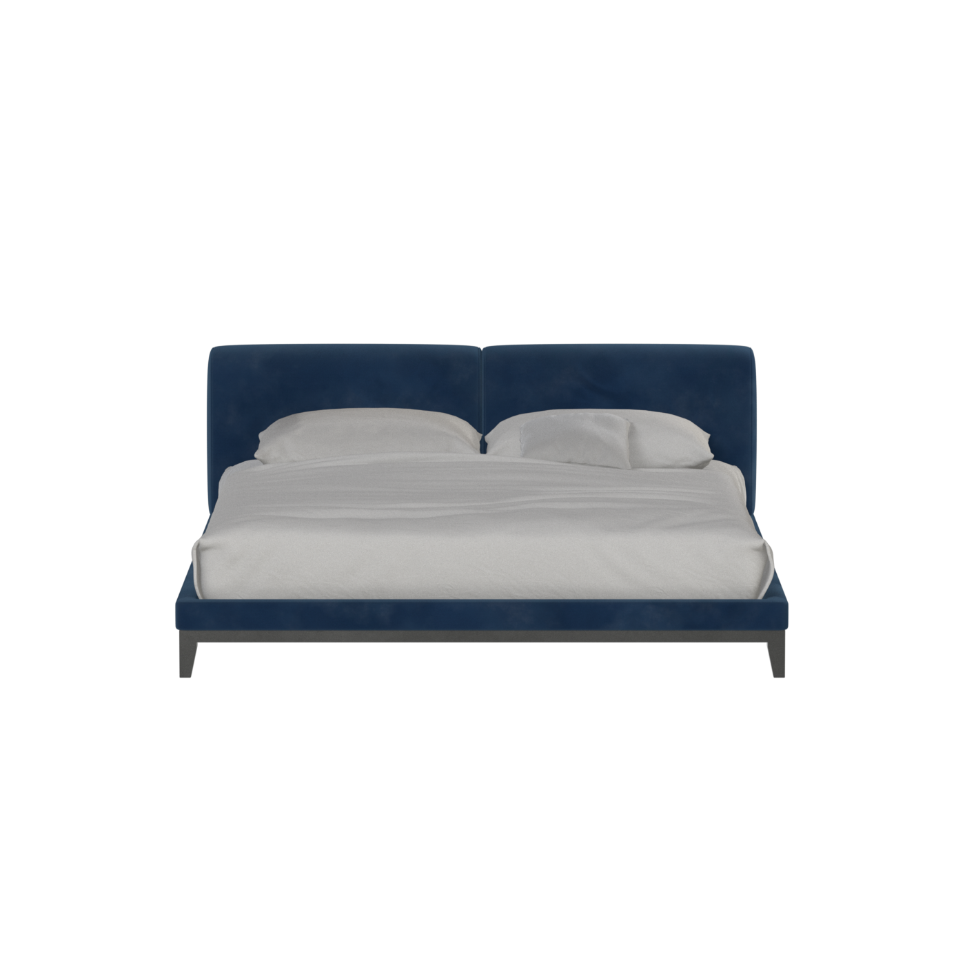 Infinity Upholstered Double Bed with Elegant Headboard