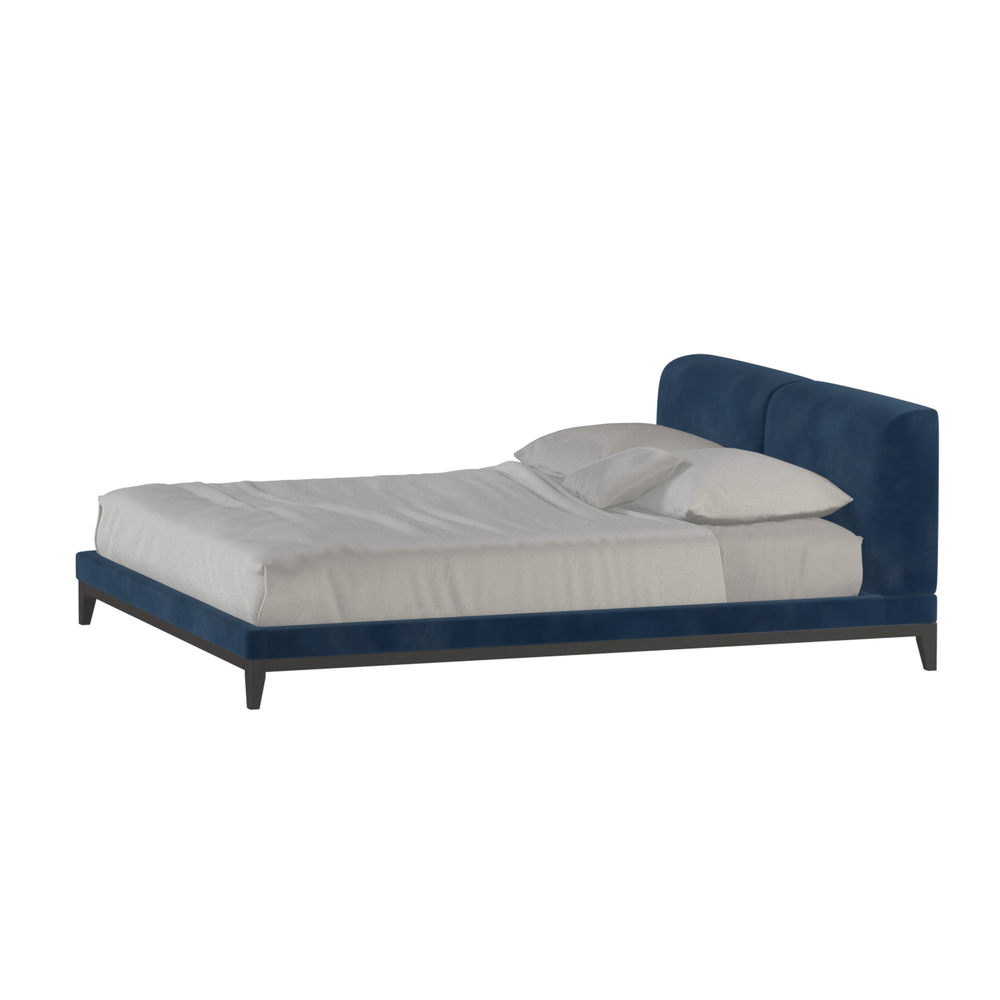 Infinity Upholstered Double Bed with Elegant Headboard