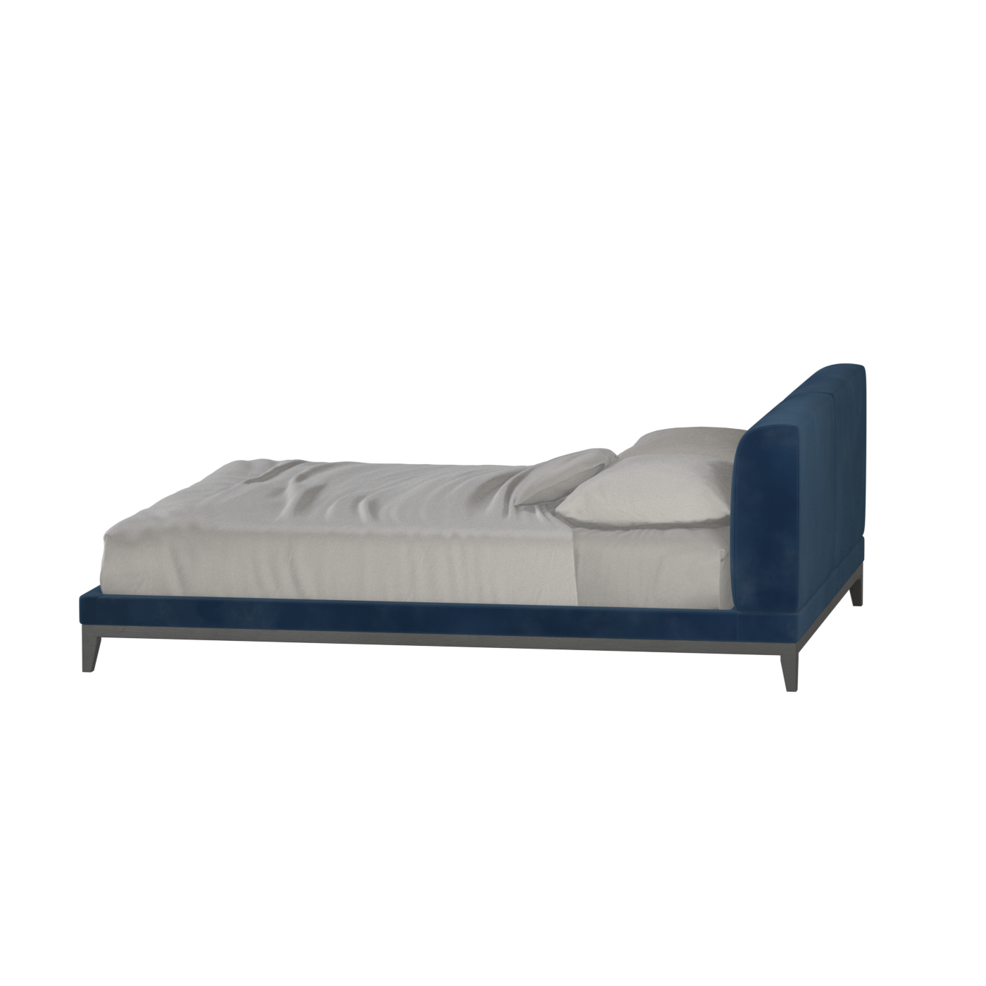 Infinity Upholstered Double Bed with Elegant Headboard