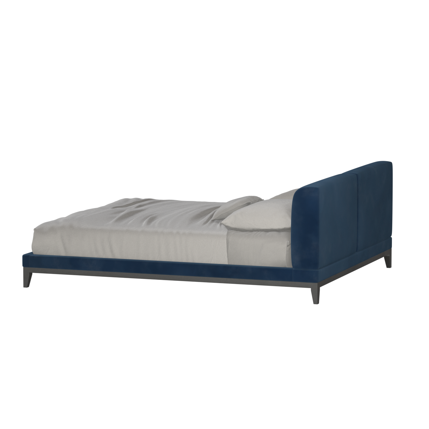 Infinity Upholstered Double Bed with Elegant Headboard