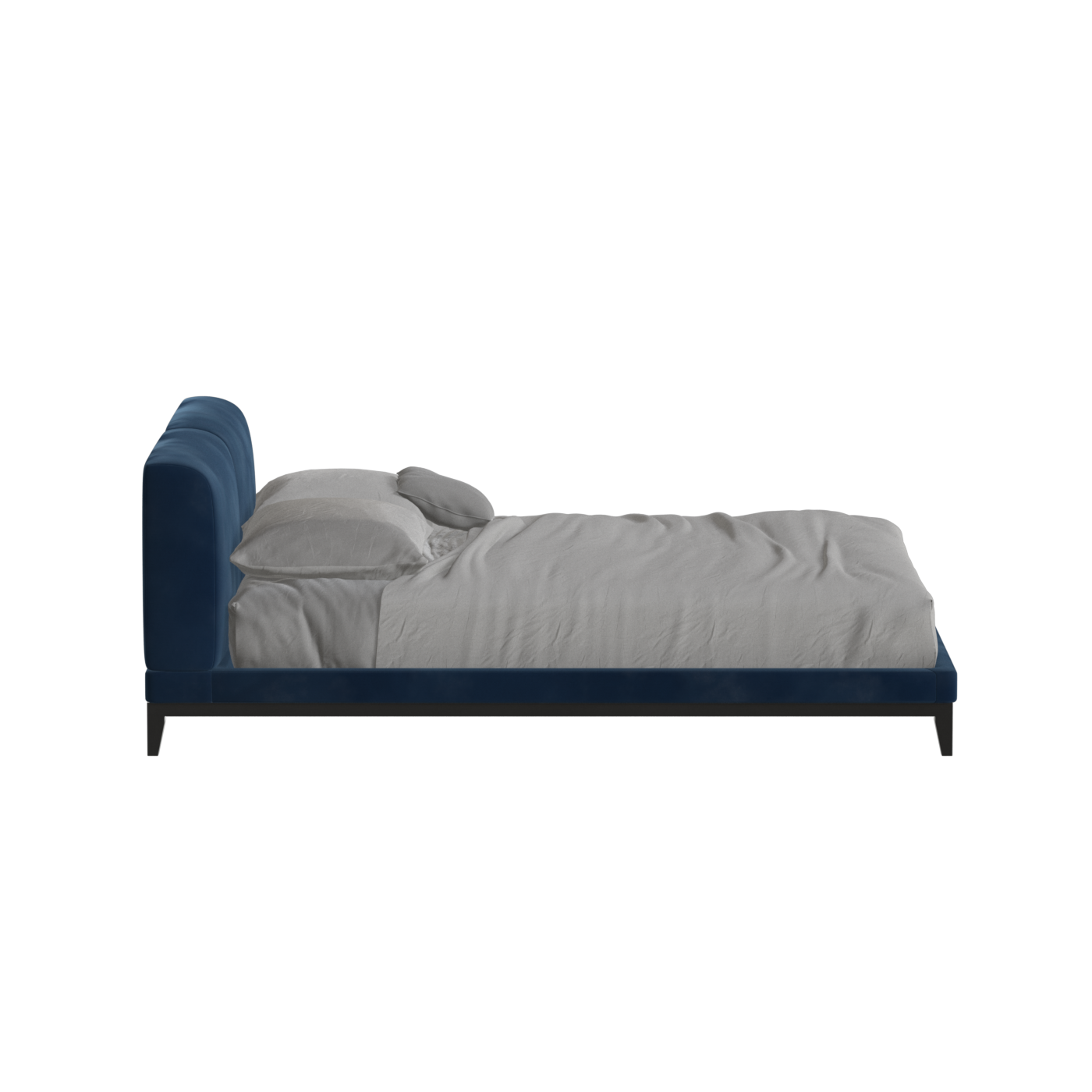 Infinity Upholstered Double Bed with Elegant Headboard