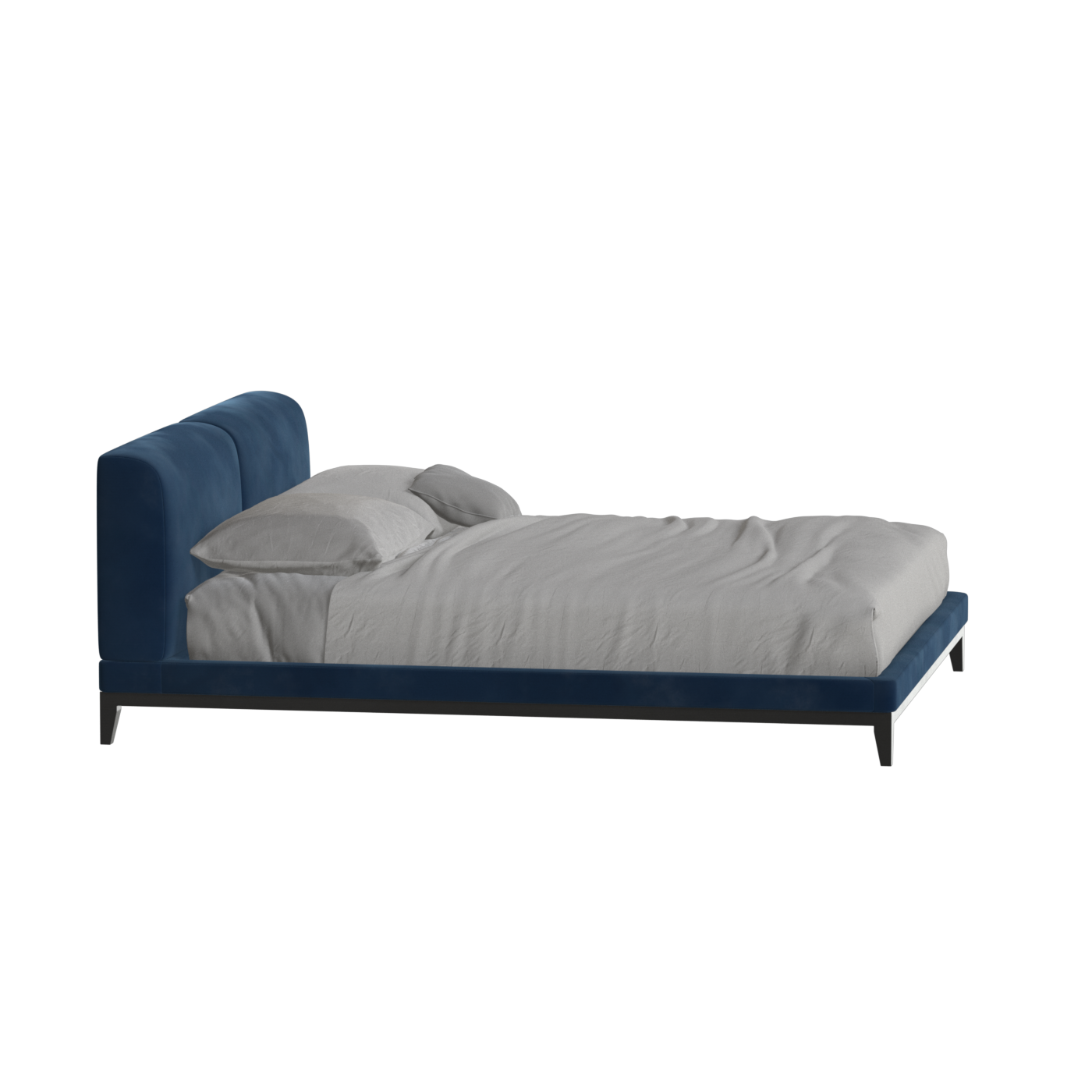 Infinity Upholstered Double Bed with Elegant Headboard