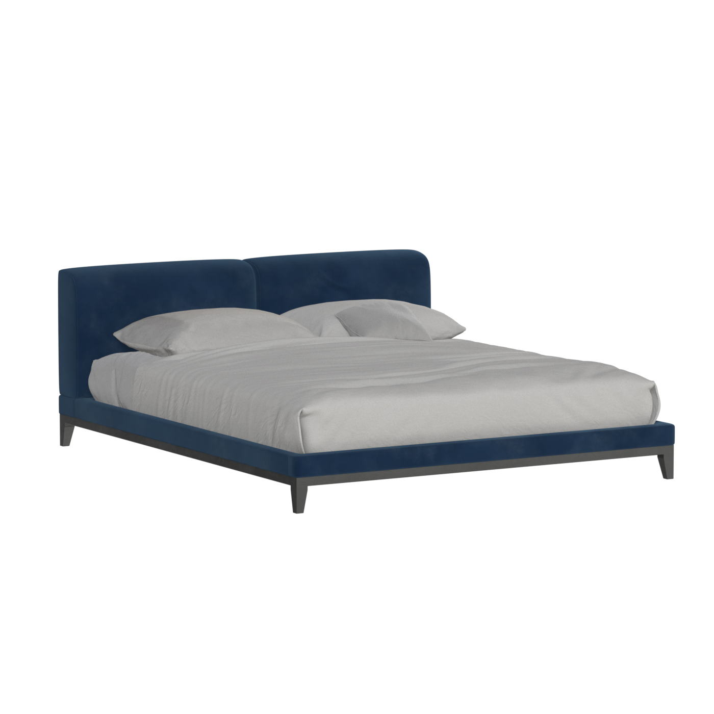 Infinity Upholstered Double Bed with Elegant Headboard