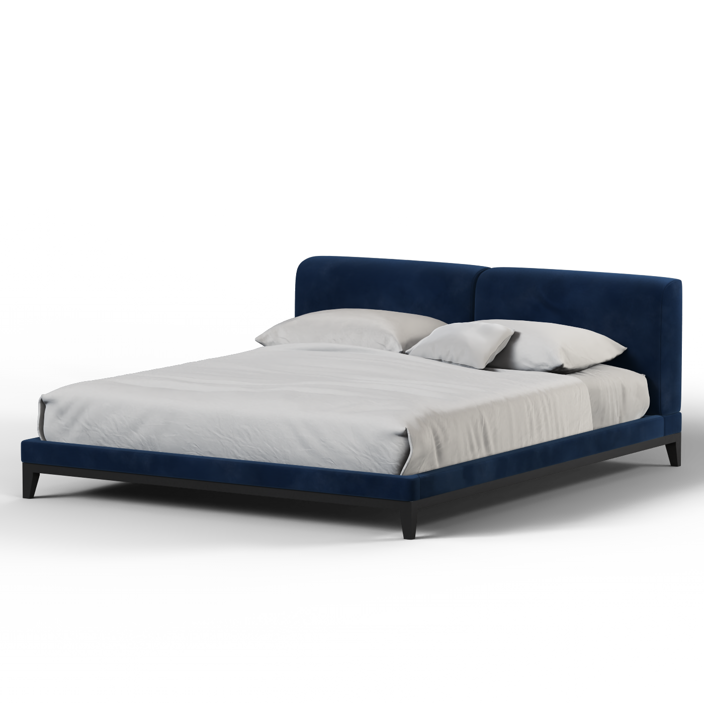 Infinity Upholstered Double Bed with Elegant Headboard
