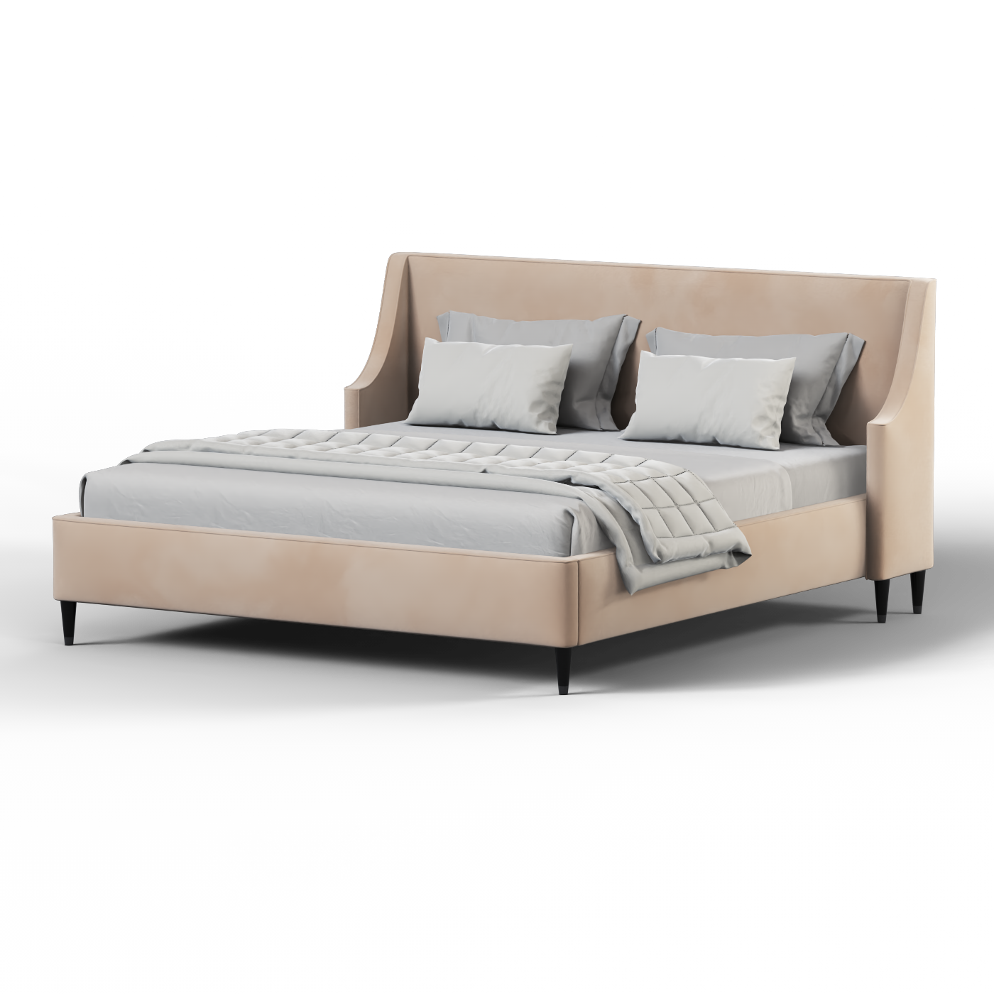 Laura Double Bed with High Headboard