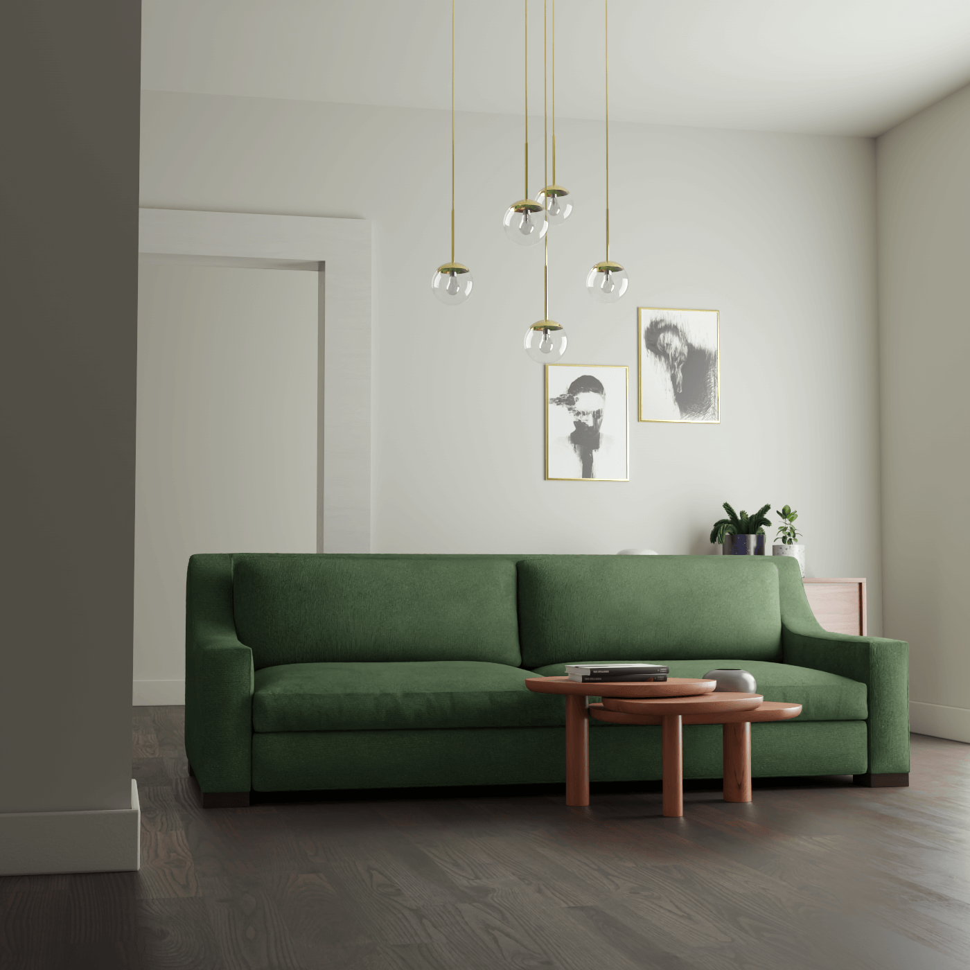 Louis 2 Seater Sofa — Structured Design with Tapered Arms