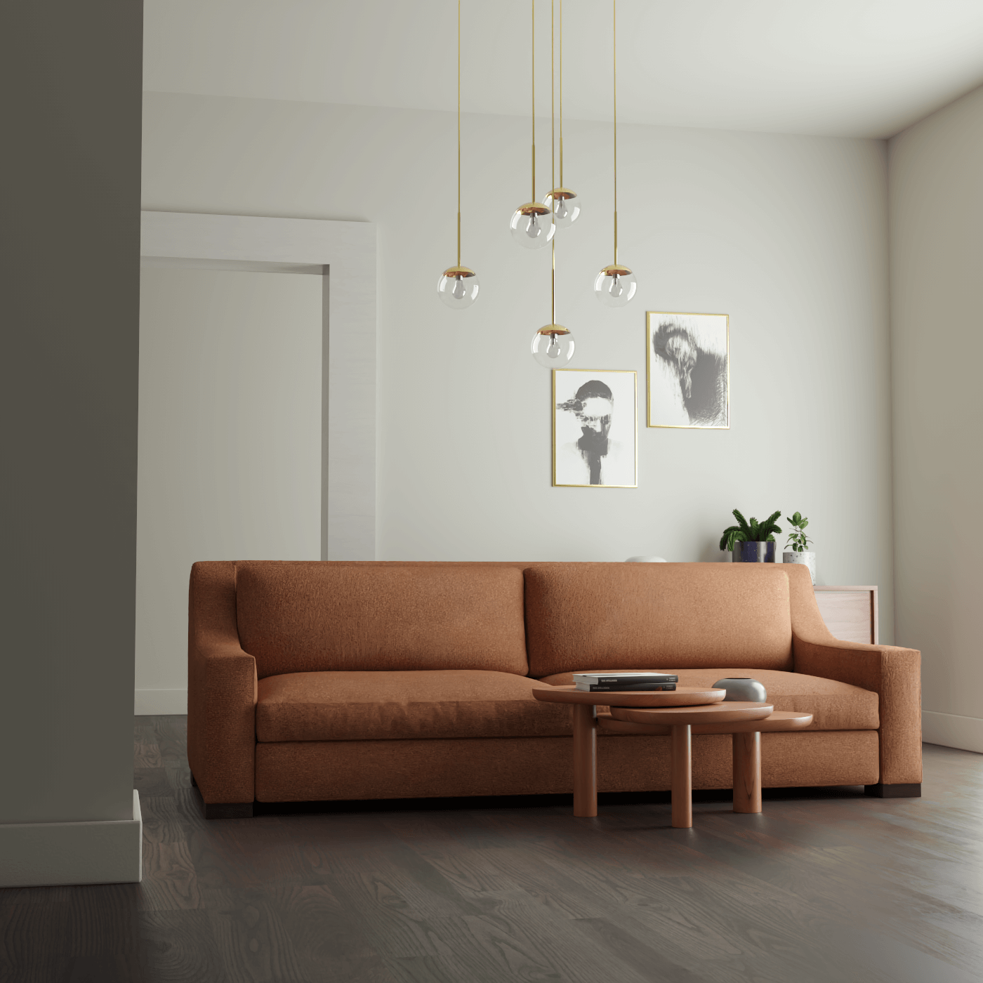 Louis 2 Seater Sofa — Structured Design with Tapered Arms