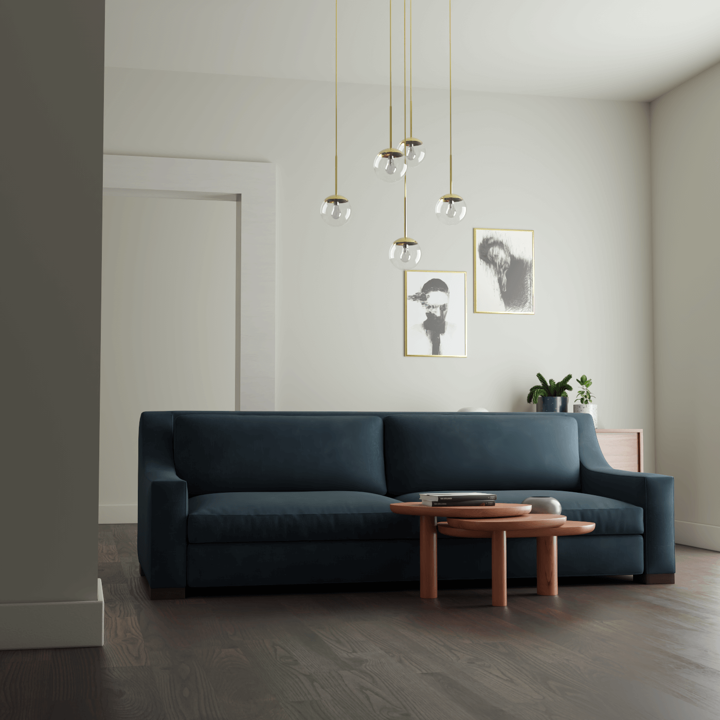 Louis 2 Seater Sofa — Structured Design with Tapered Arms
