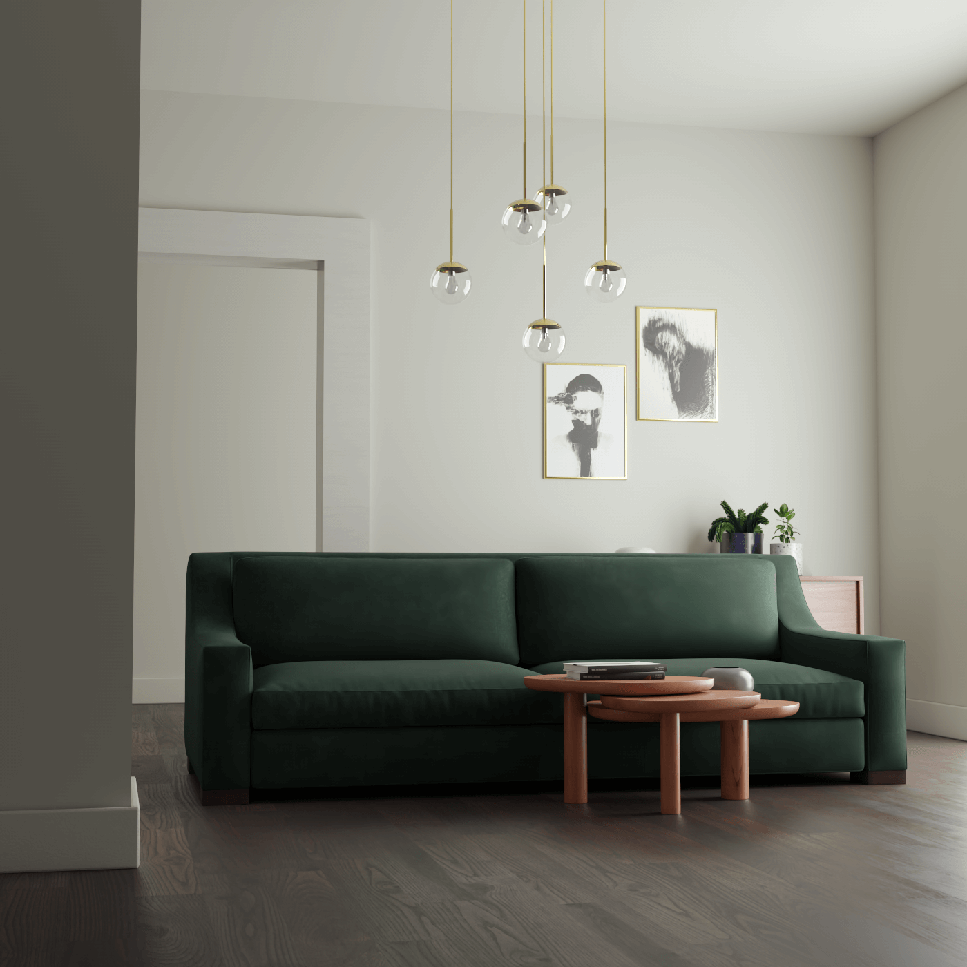 Louis 2 Seater Sofa — Structured Design with Tapered Arms
