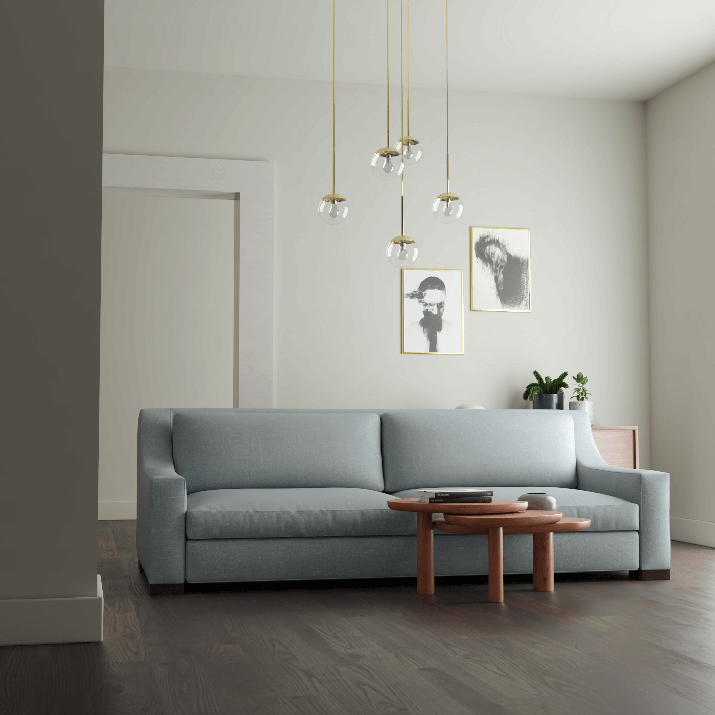 Louis 2 Seater Sofa — Structured Design with Tapered Arms
