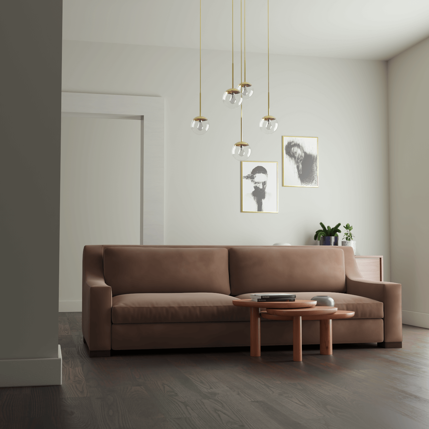 Louis 2 Seater Sofa — Structured Design with Tapered Arms