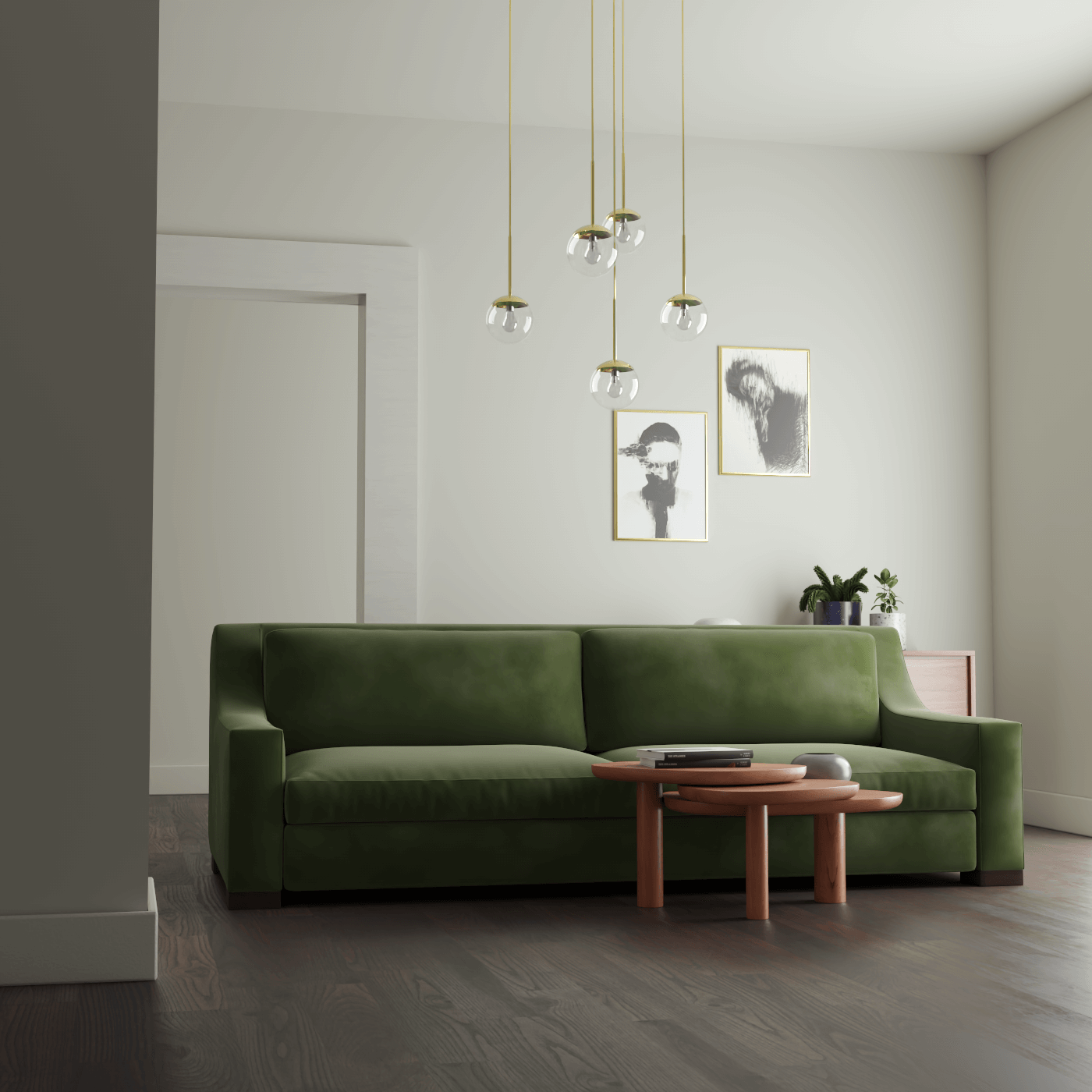 Louis 2 Seater Sofa — Structured Design with Tapered Arms