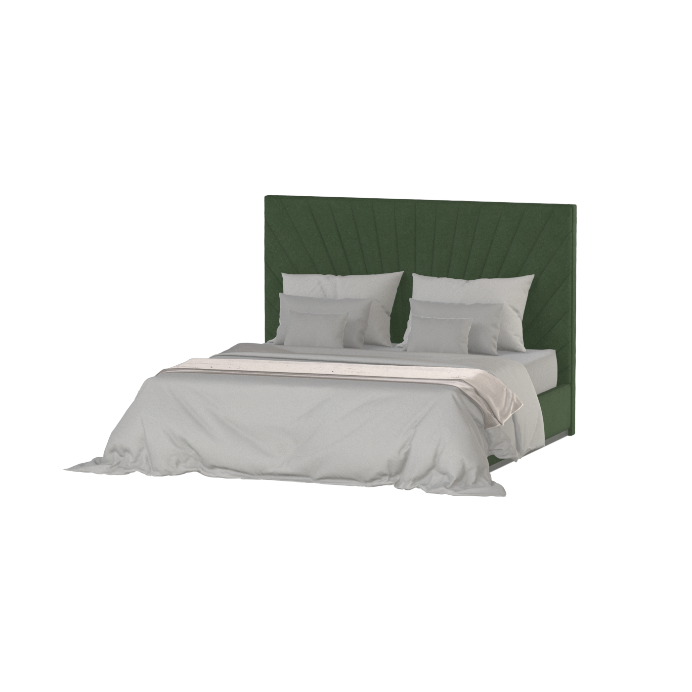 Lucia Bed With High Refined Headboard