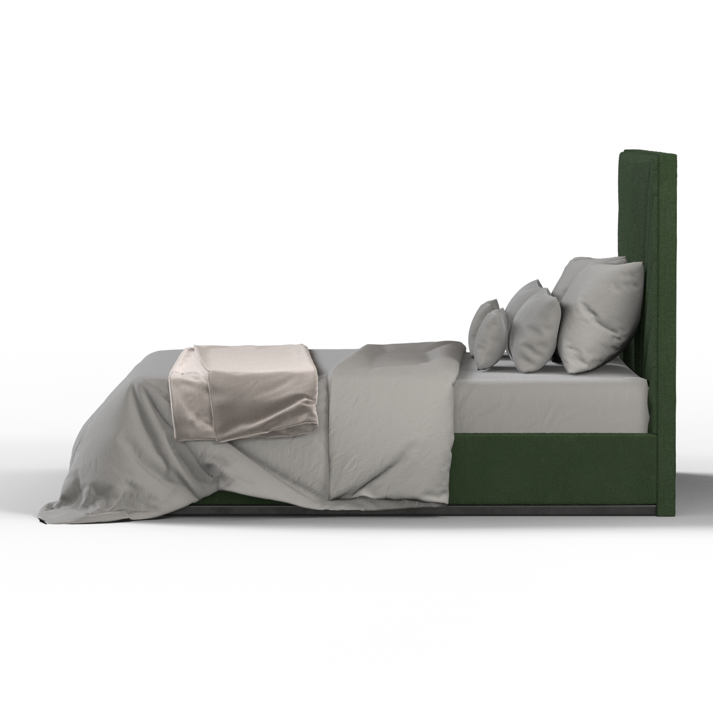 Lucia Bed With High Refined Headboard