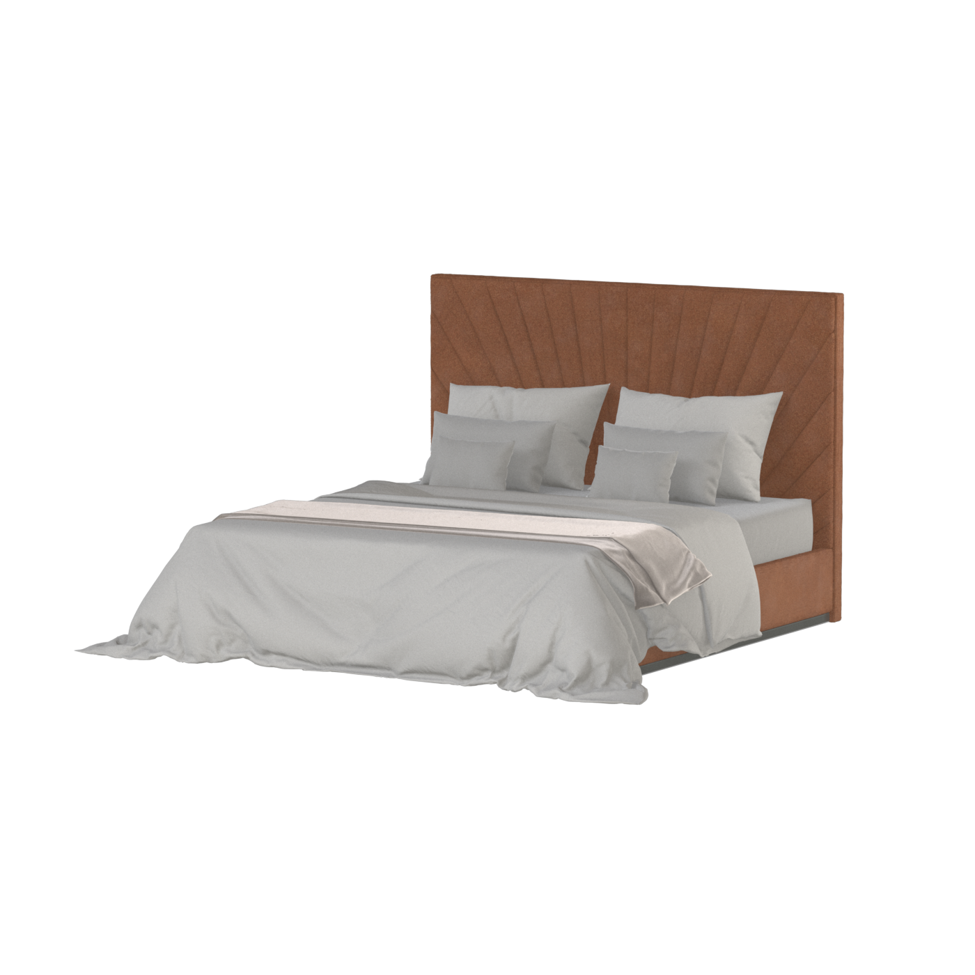 Lucia Bed With High Refined Headboard
