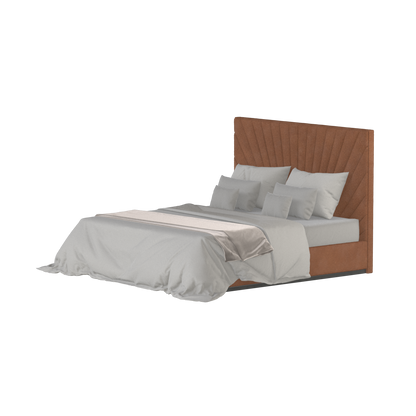 Lucia Bed With High Refined Headboard