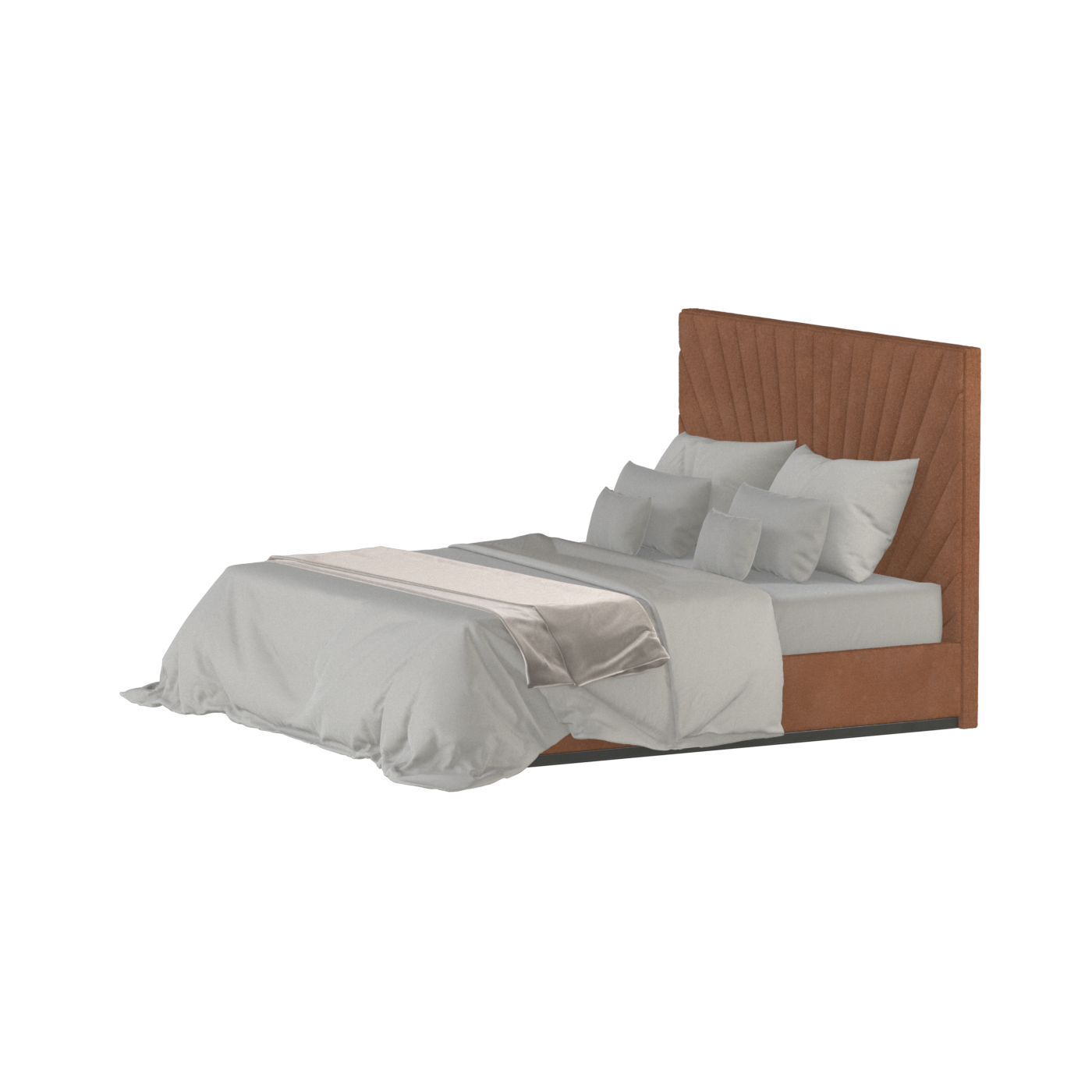 Lucia Bed With High Refined Headboard