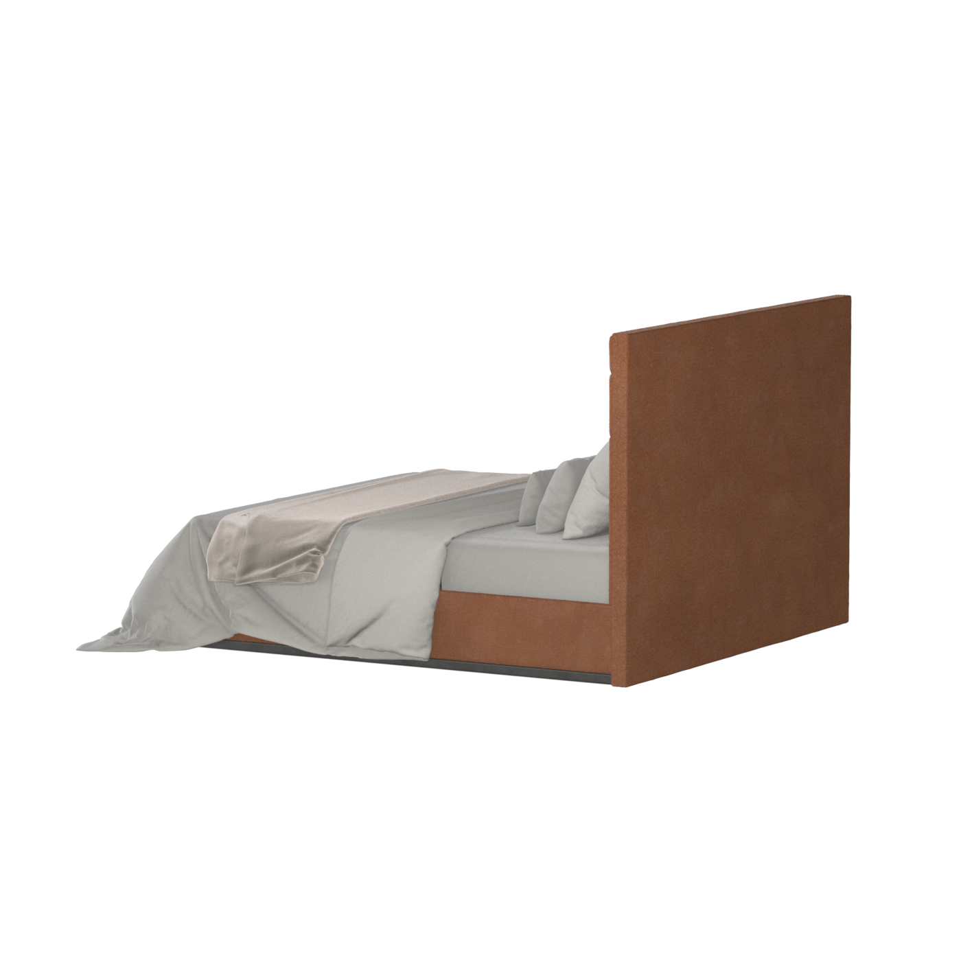 Lucia Bed With High Refined Headboard