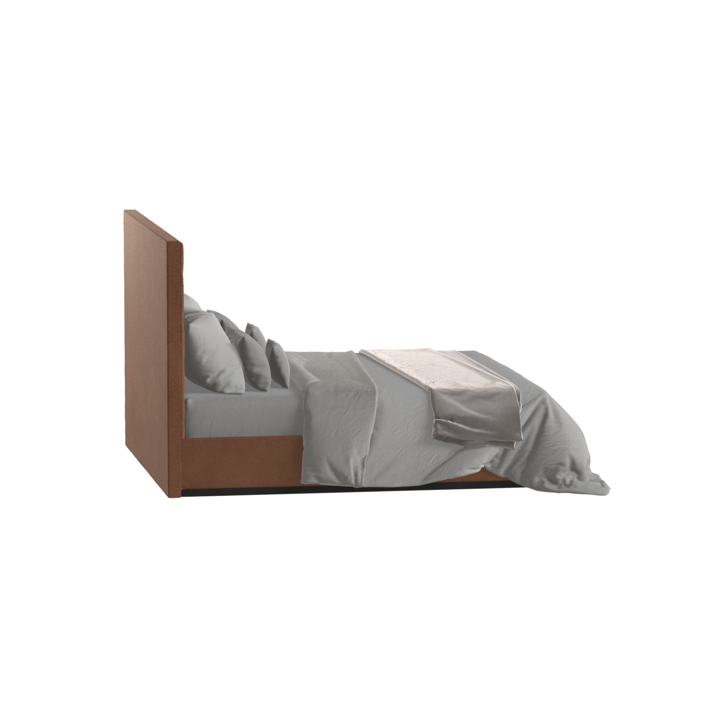Lucia Bed With High Refined Headboard
