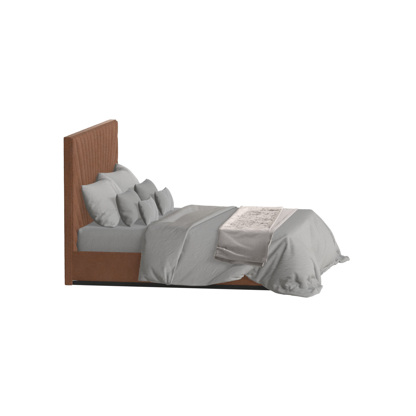 Lucia Bed With High Refined Headboard