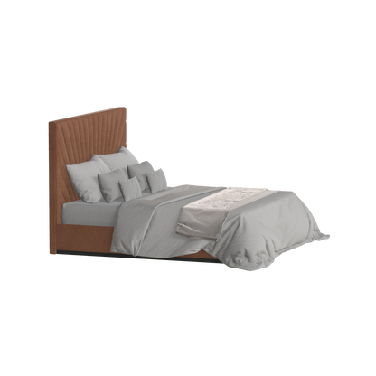 Lucia Bed With High Refined Headboard