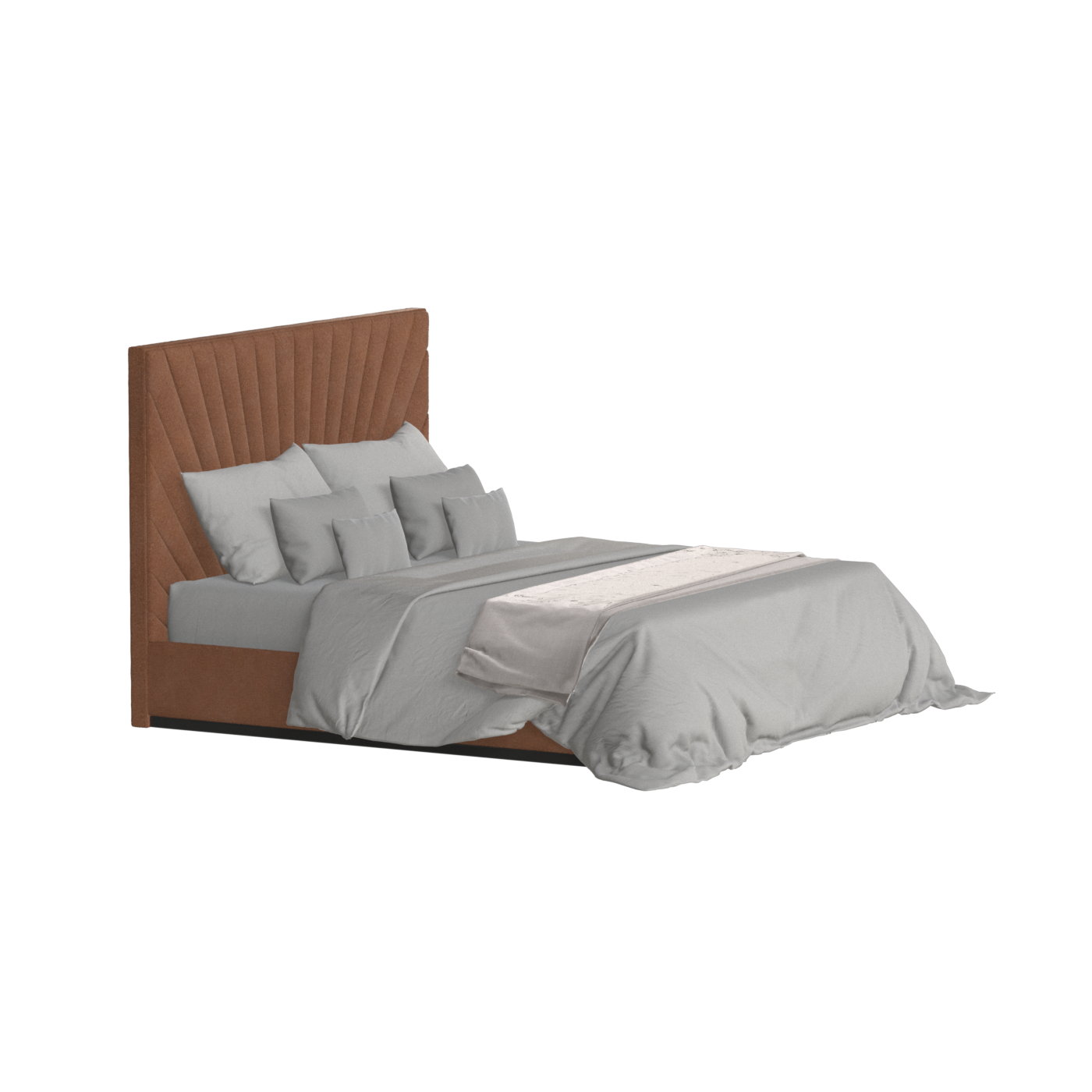 Lucia Bed With High Refined Headboard