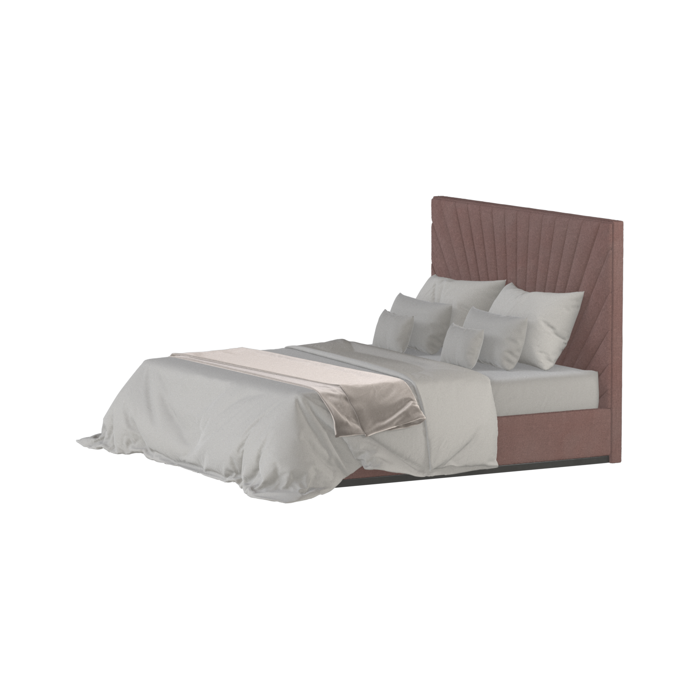 Lucia Bed With High Refined Headboard