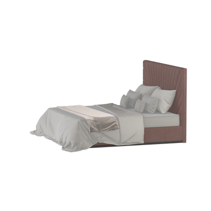 Lucia Bed With High Refined Headboard