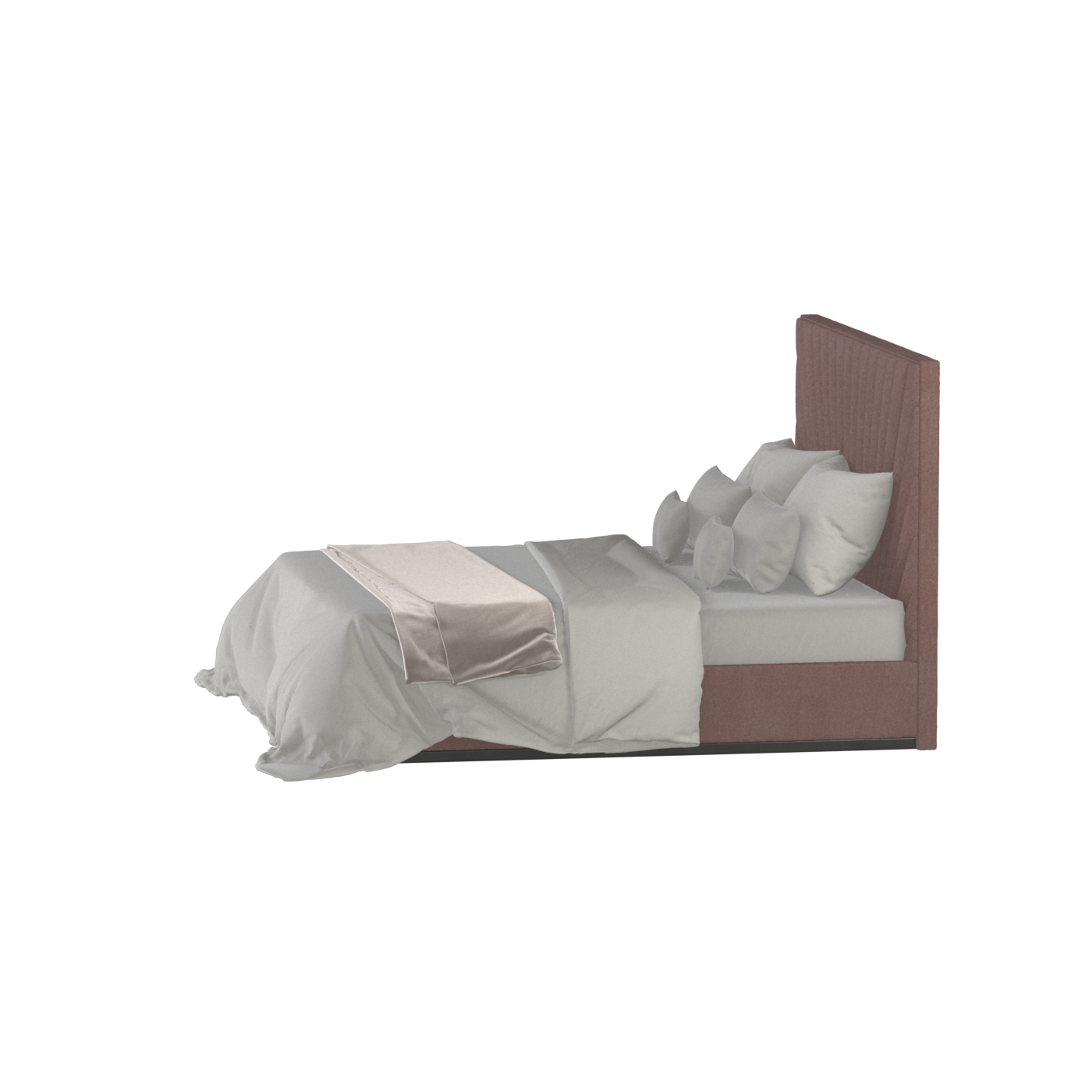 Lucia Bed With High Refined Headboard