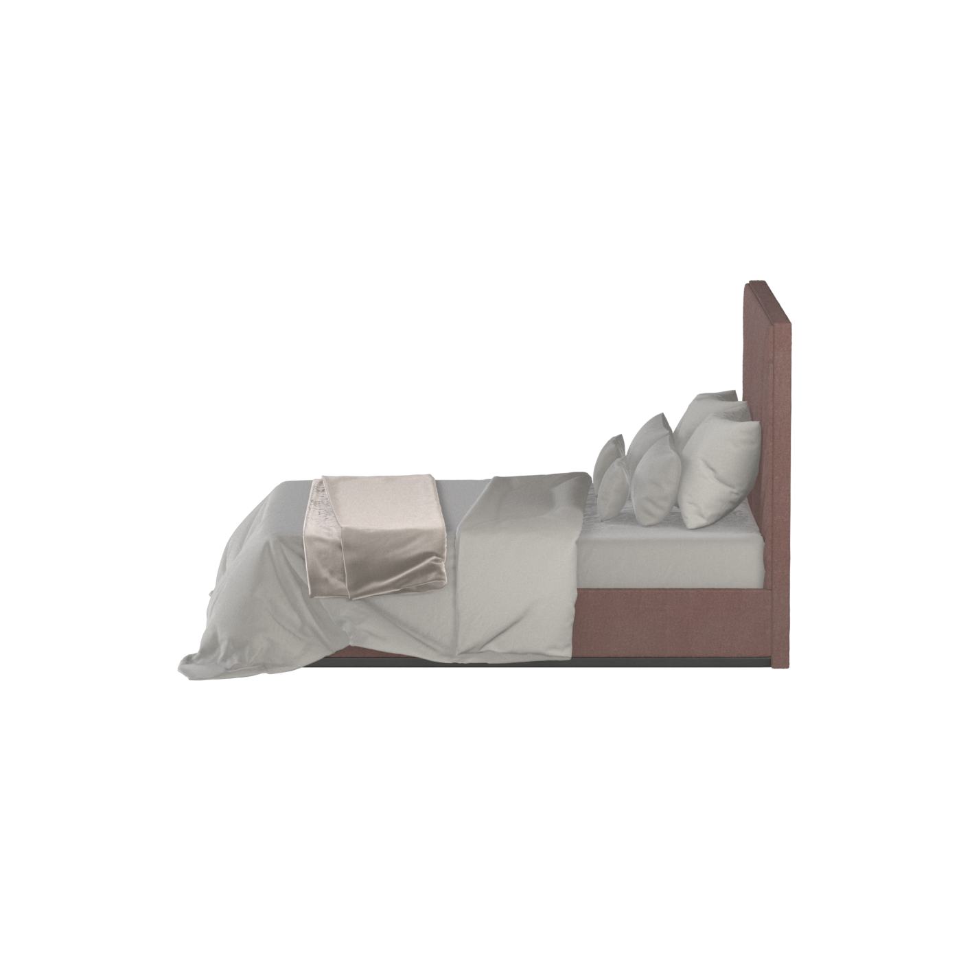 Lucia Bed With High Refined Headboard