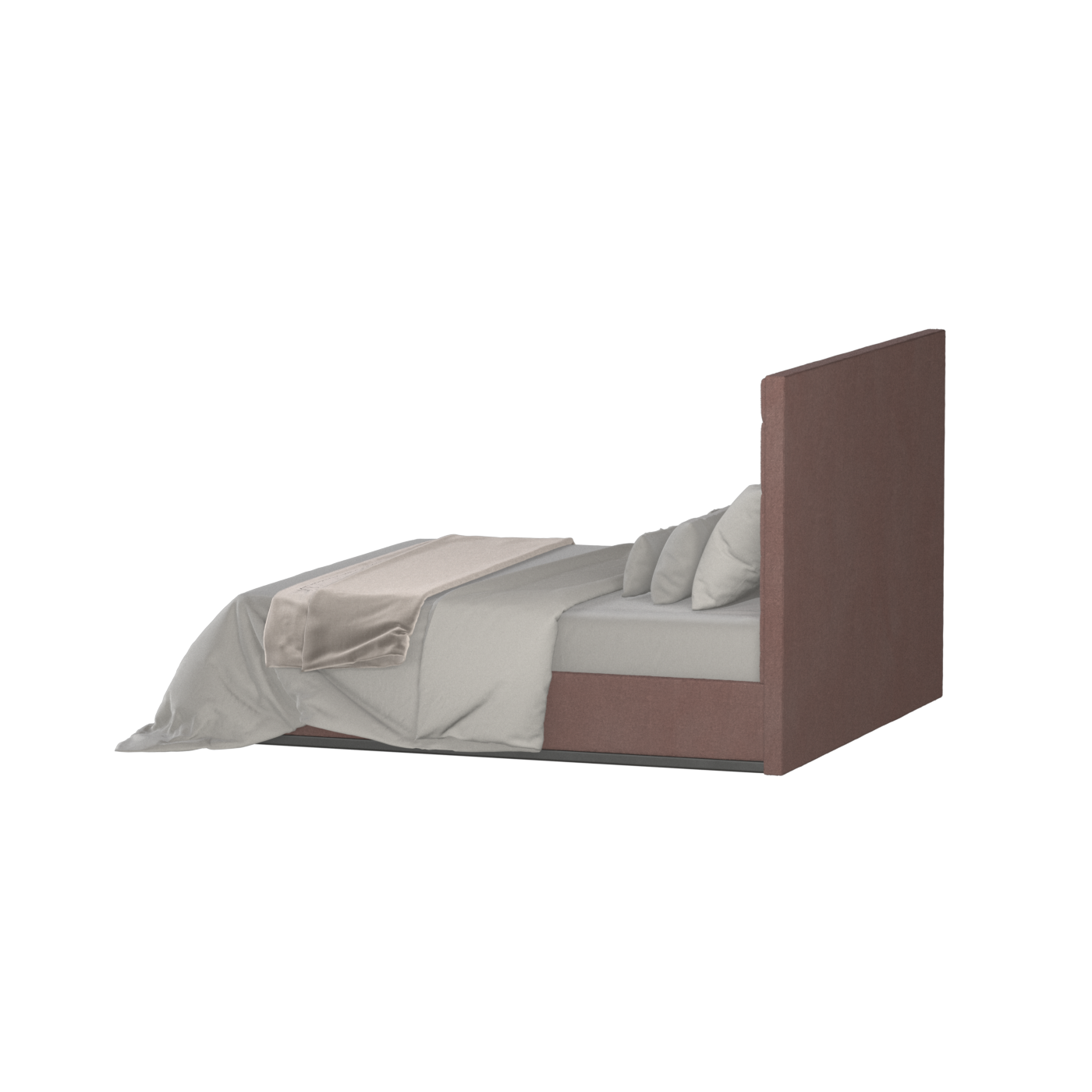 Lucia Bed With High Refined Headboard