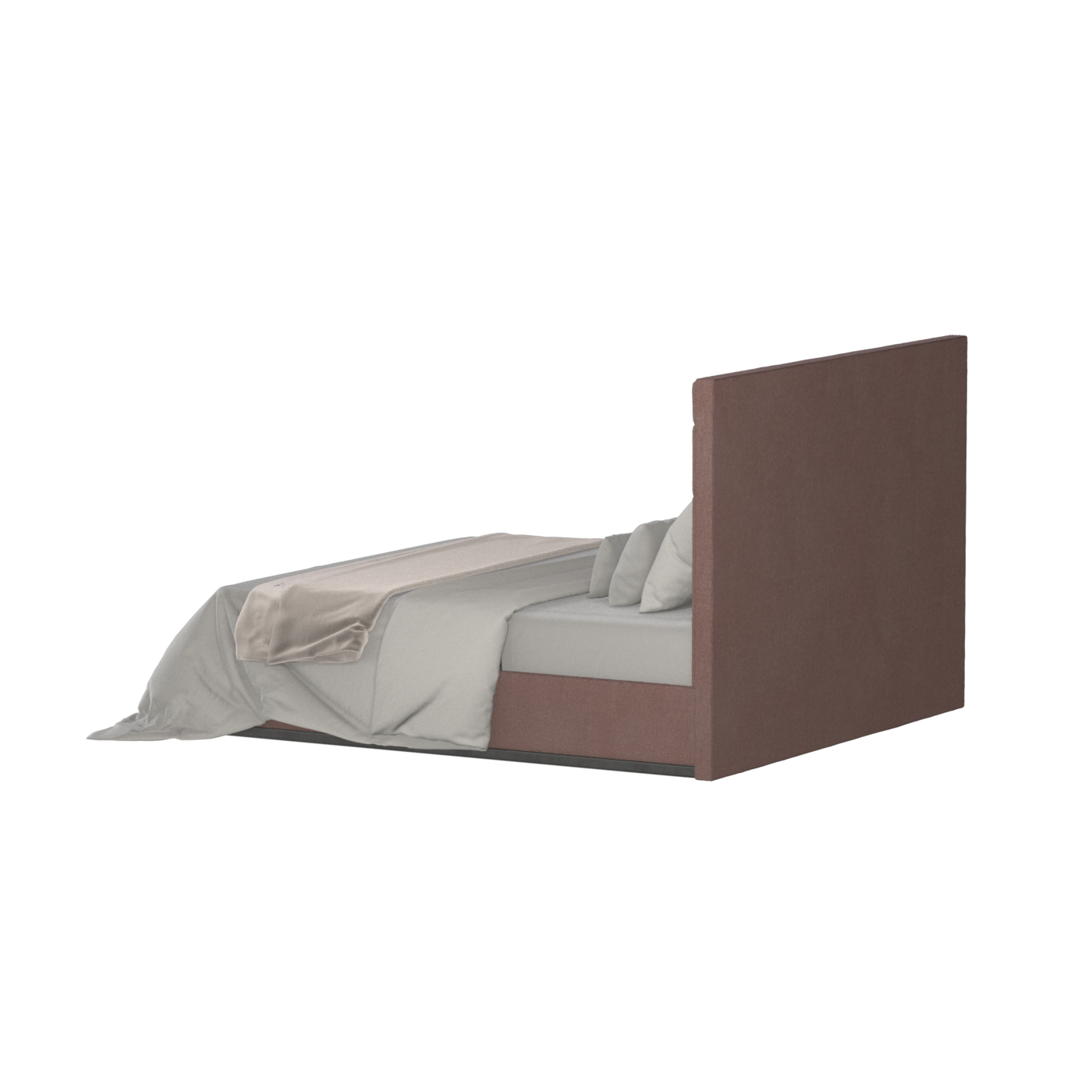 Lucia Bed With High Refined Headboard