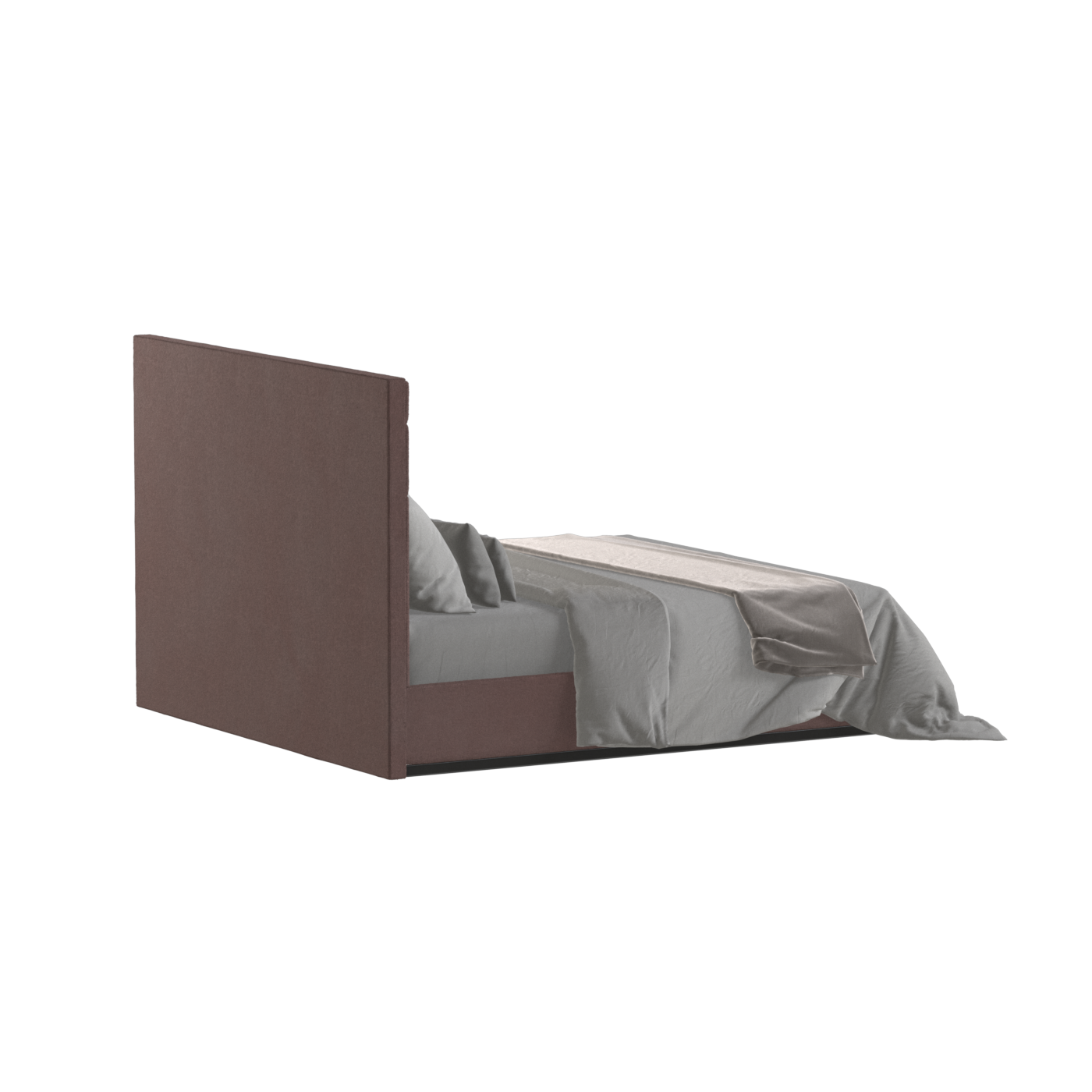 Lucia Bed With High Refined Headboard