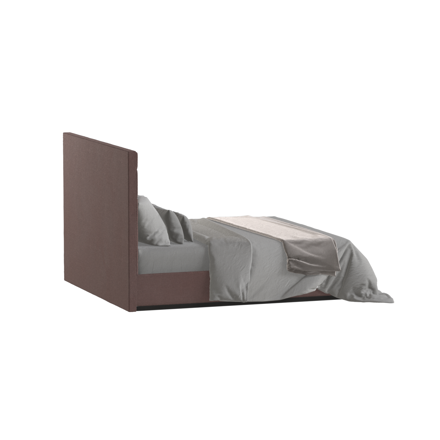 Lucia Bed With High Refined Headboard
