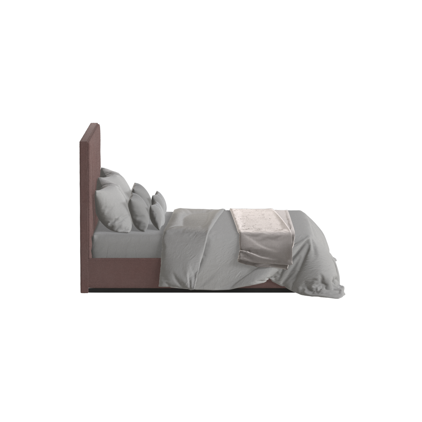 Lucia Bed With High Refined Headboard