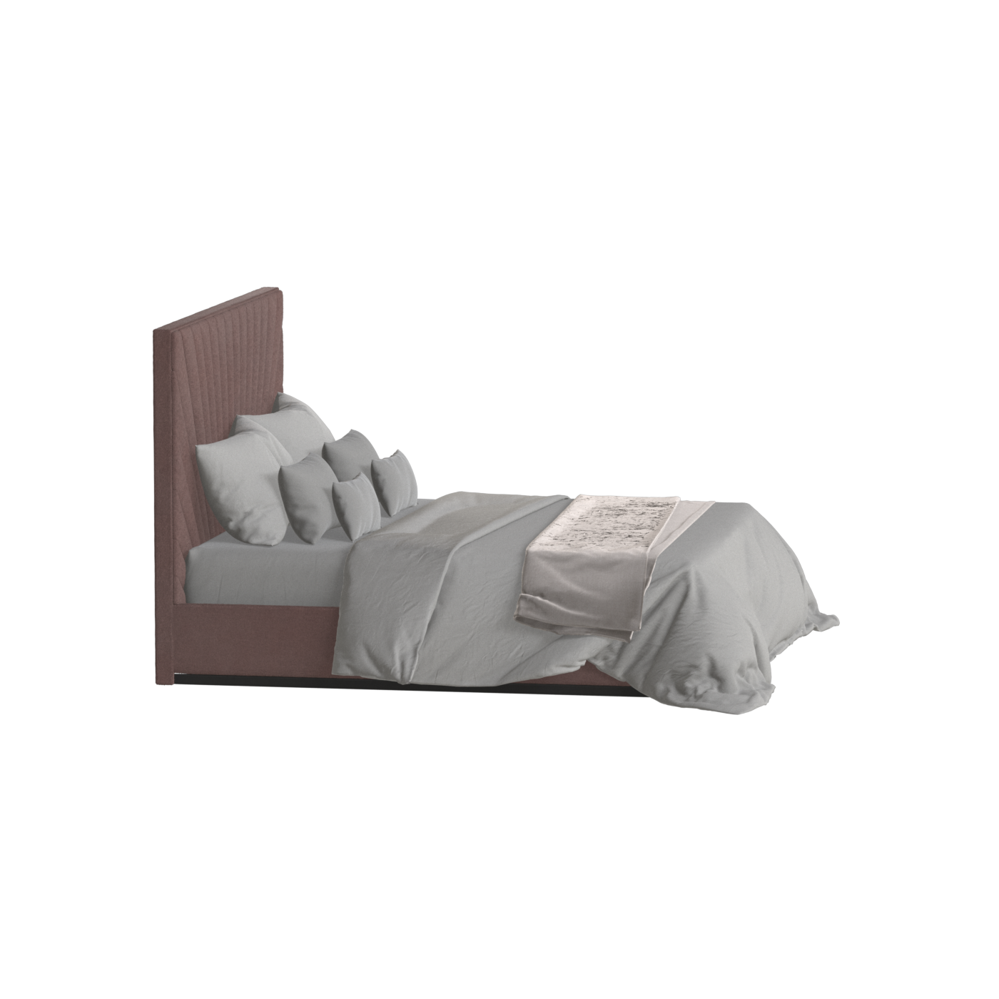 Lucia Bed With High Refined Headboard