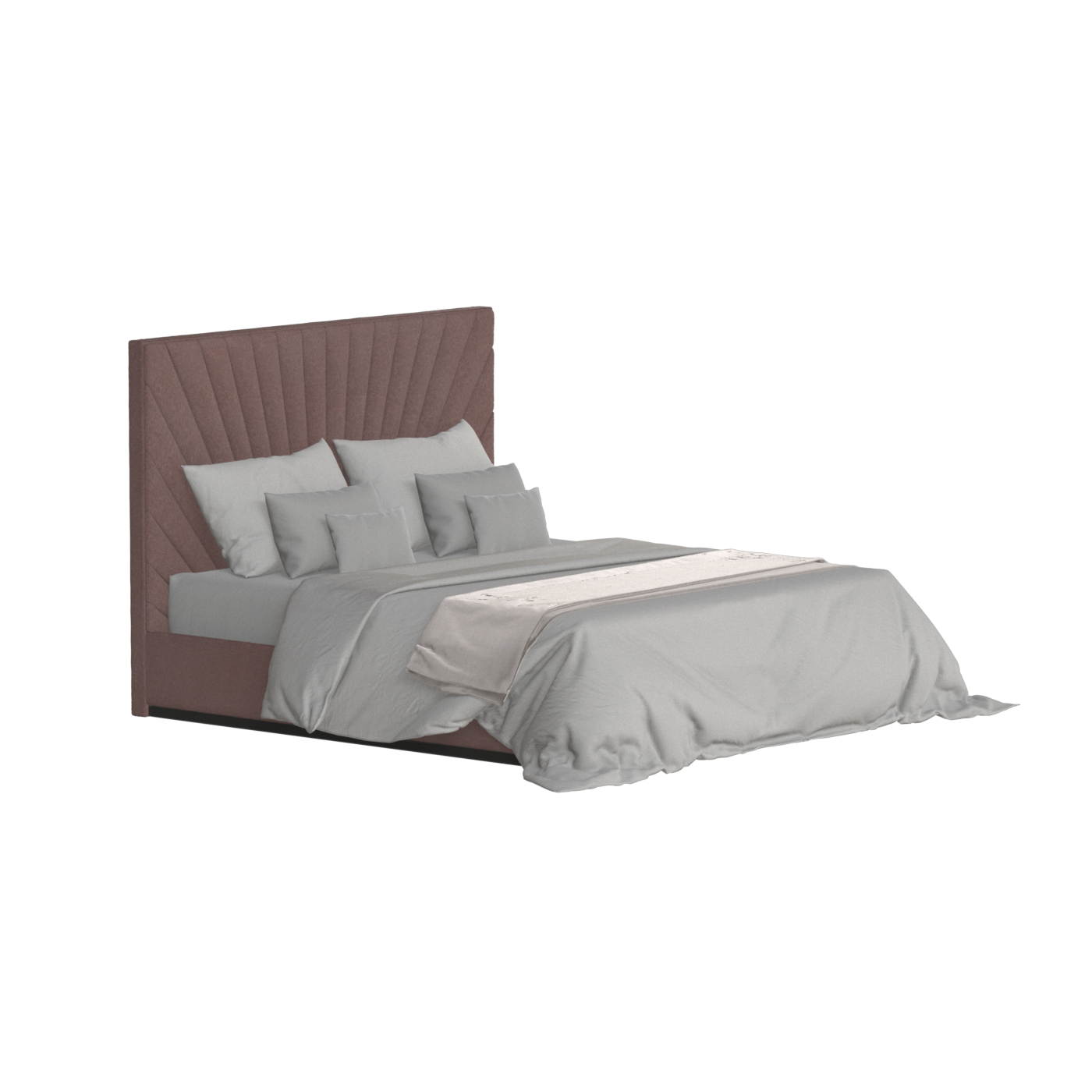 Lucia Bed With High Refined Headboard